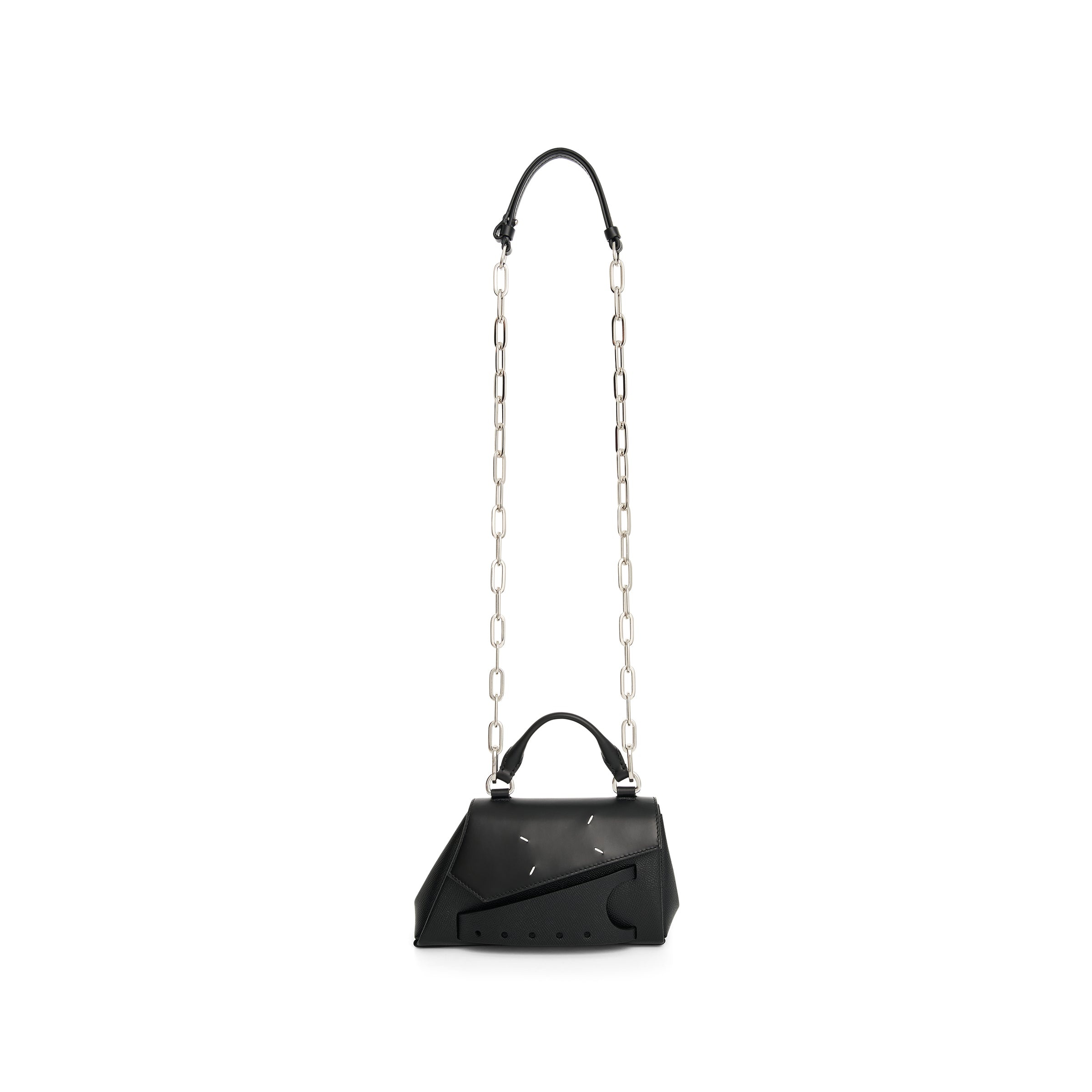 Micro Snatched Asymmetric Bag in Black - 1
