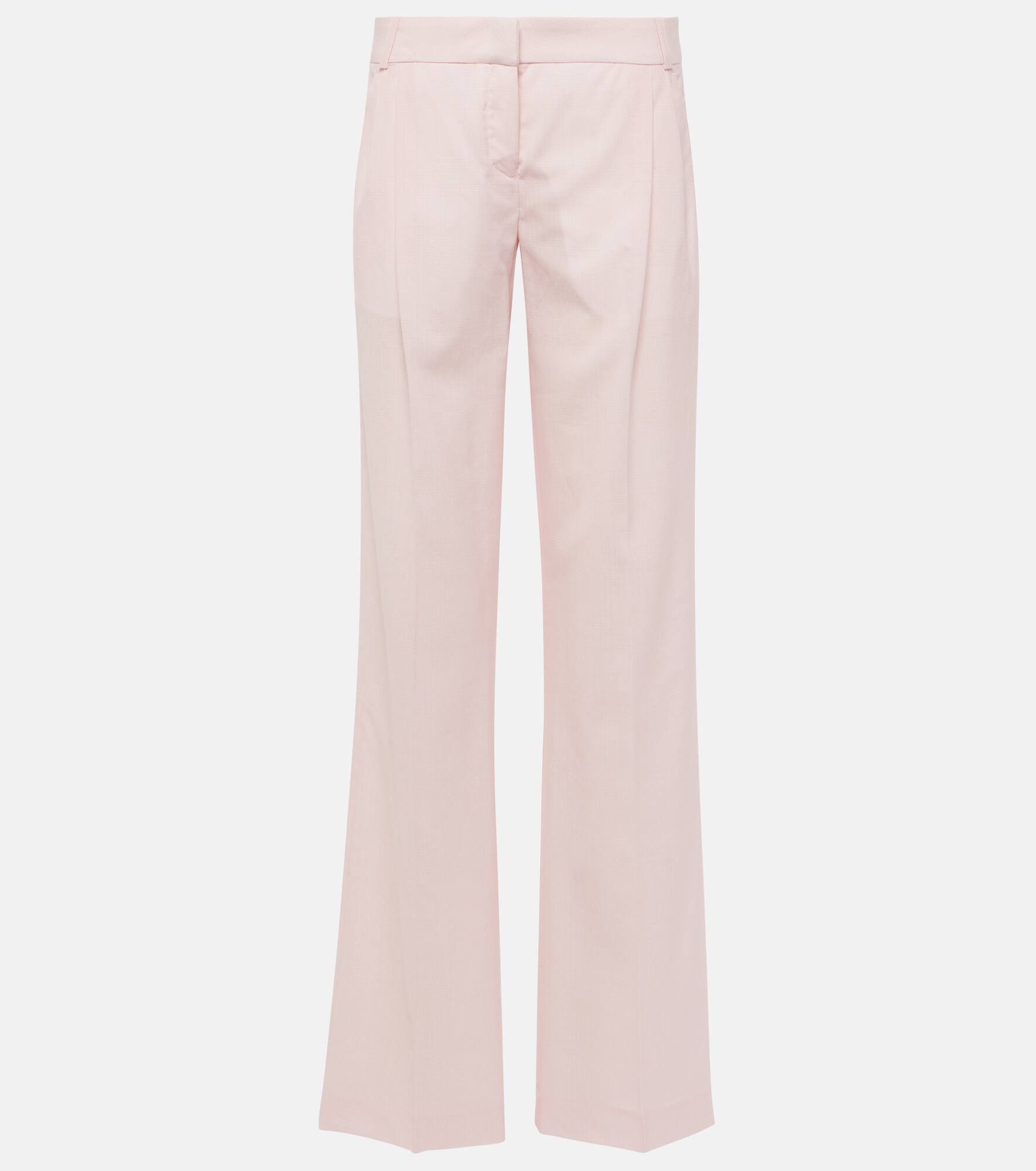 Low-rise wool pants - 1