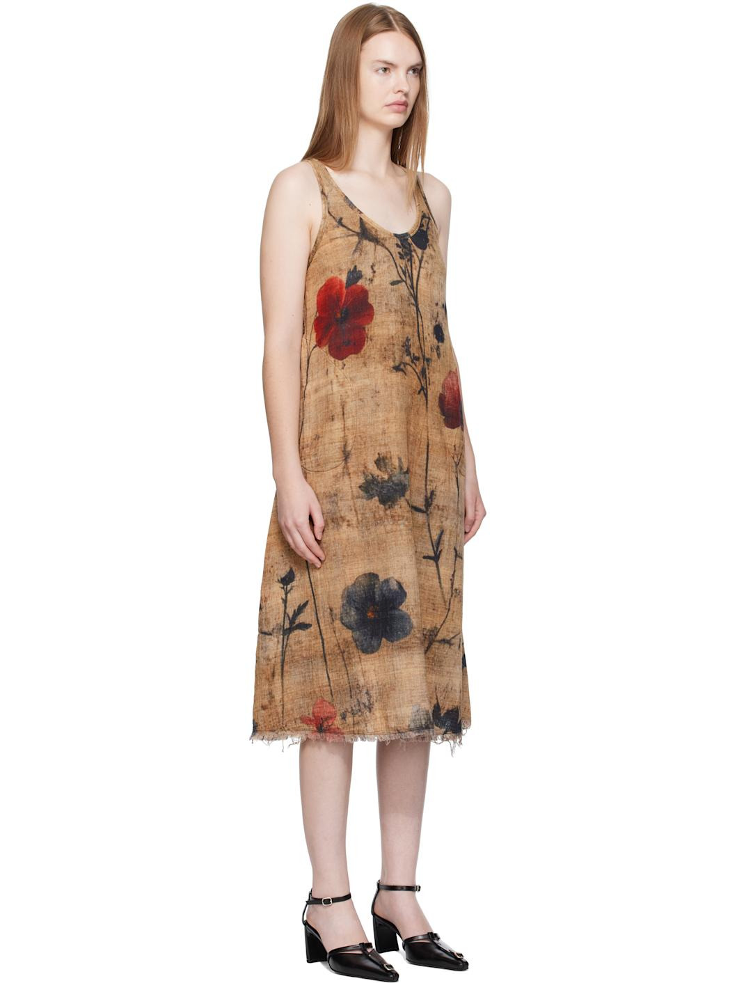 Brown Reversible Tank Midi Dress - 2