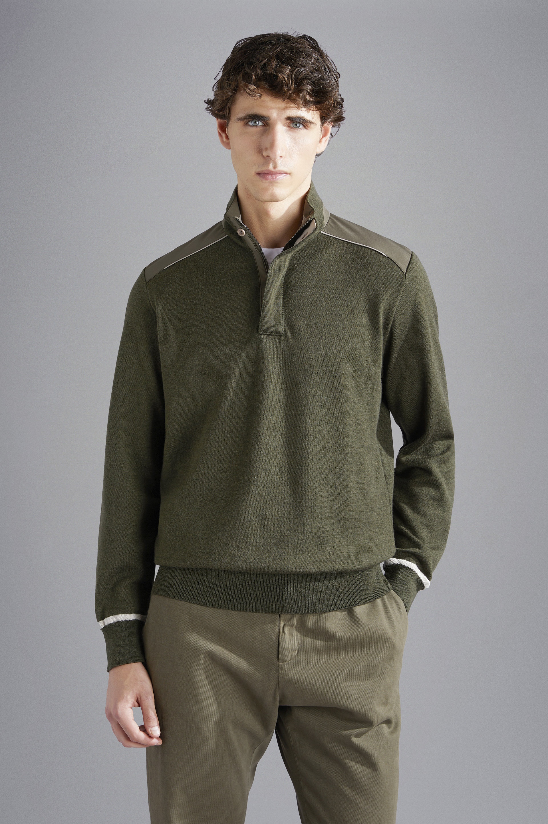 WOOL SWEATER WITH TYPHOON PLATINUM DETAILS - 6