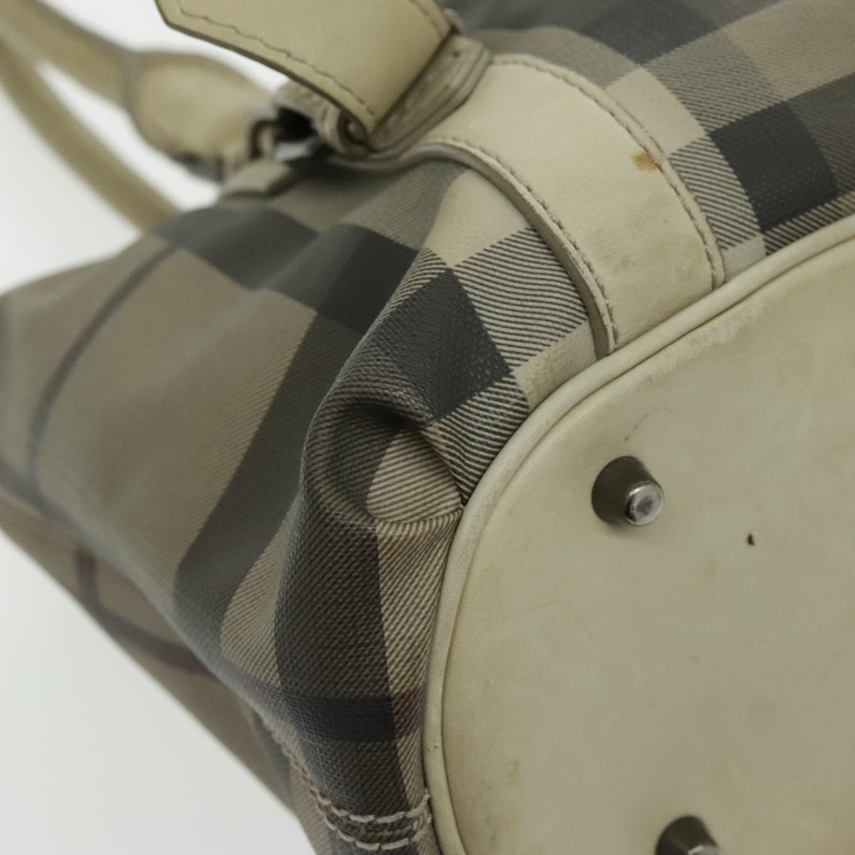 Burberry Nova Check Hand Bag Pvc Beige - 15