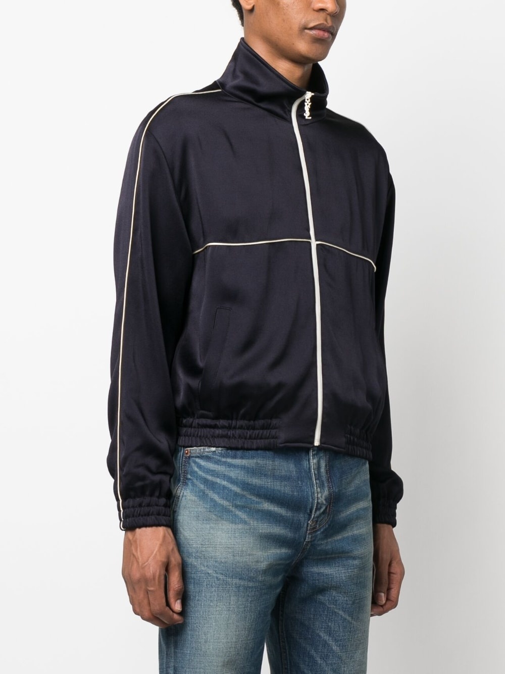 zipped-up bomber jacket - 3