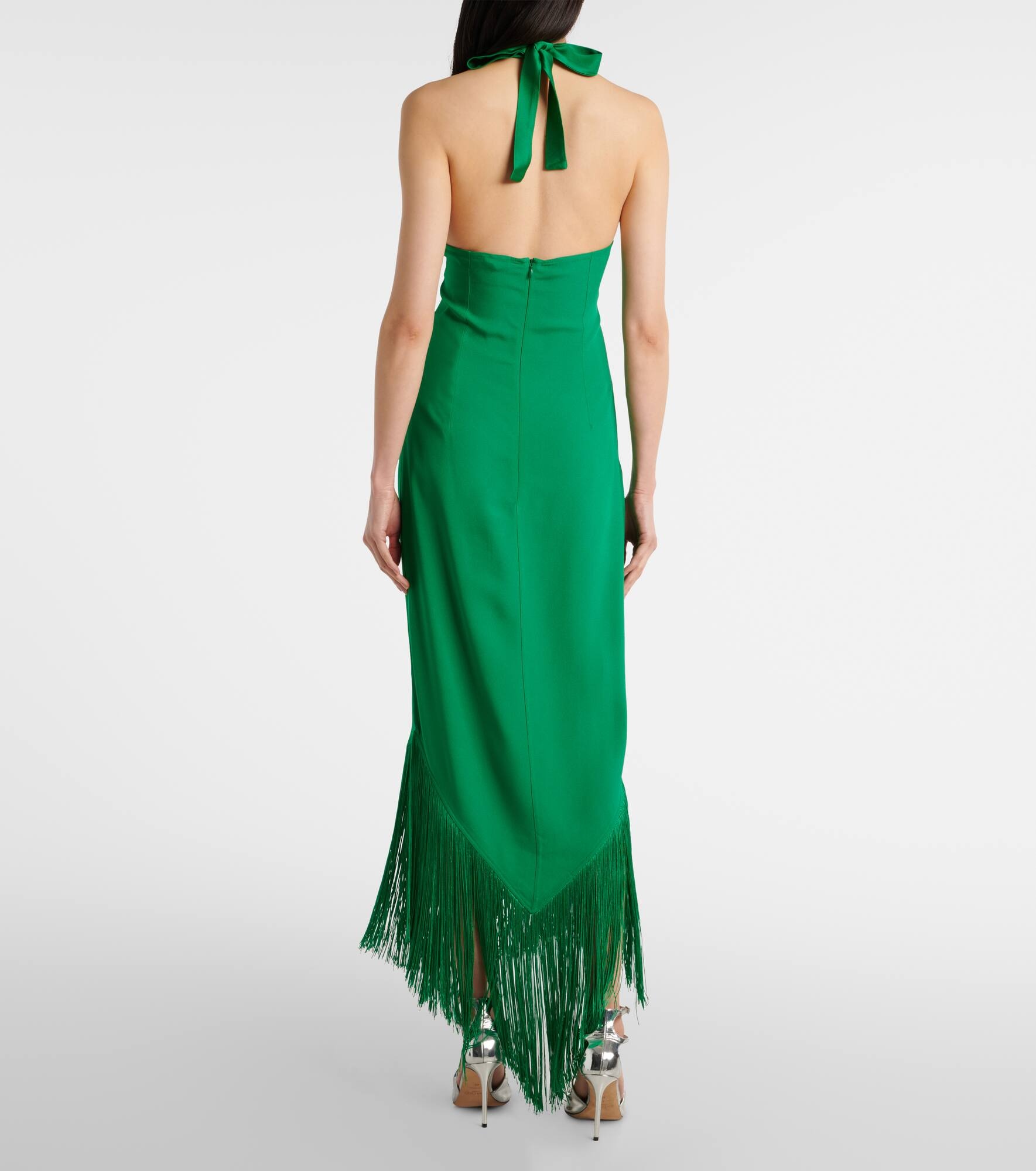 Nina fringed crêpe cady maxi dress - 3