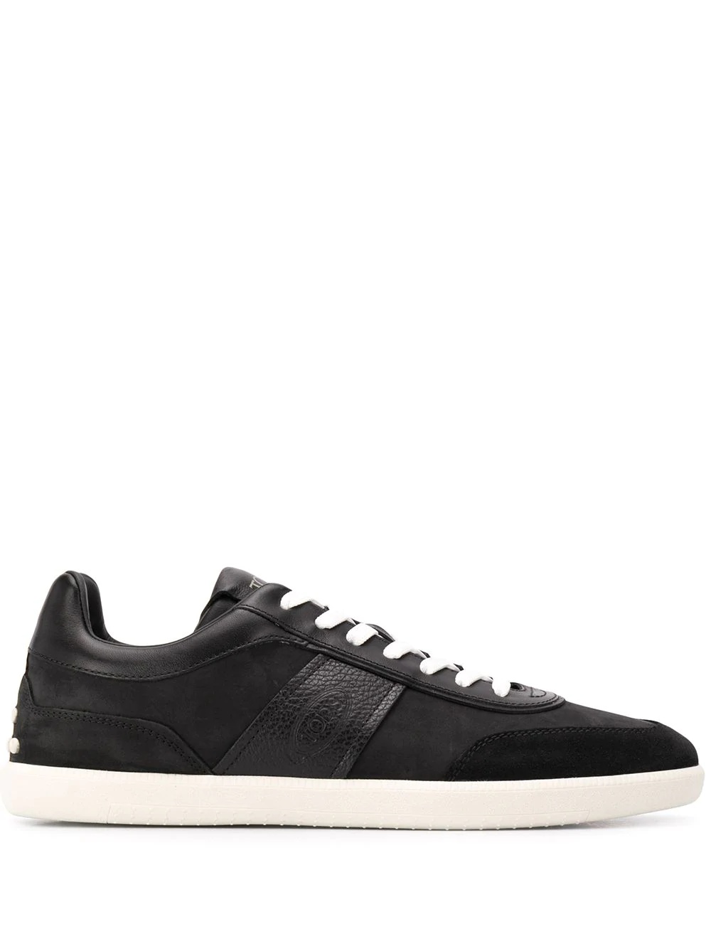 leather low-top sneakers - 1