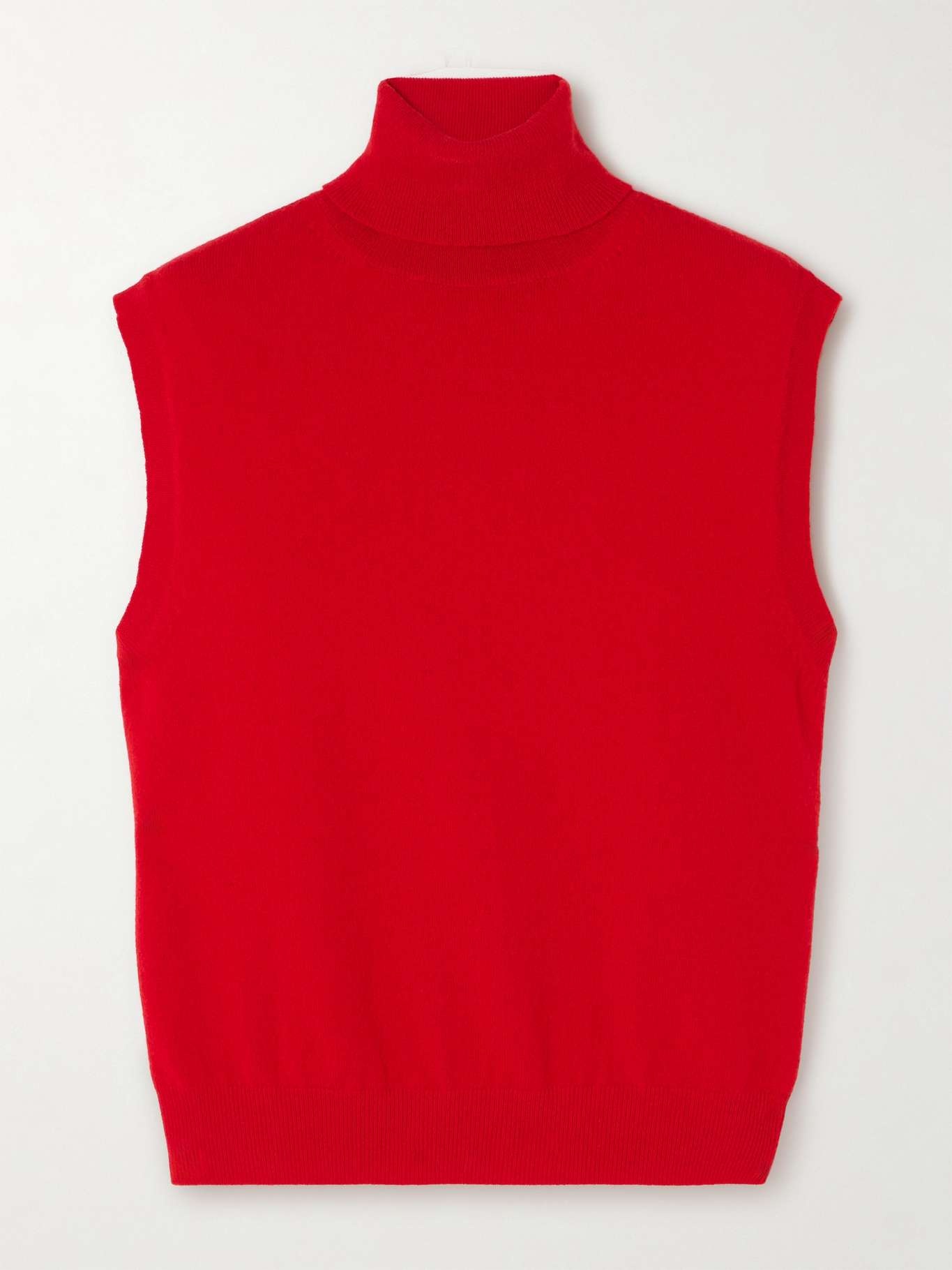 Stretch-wool and cashmere-blend turtleneck tank - 1
