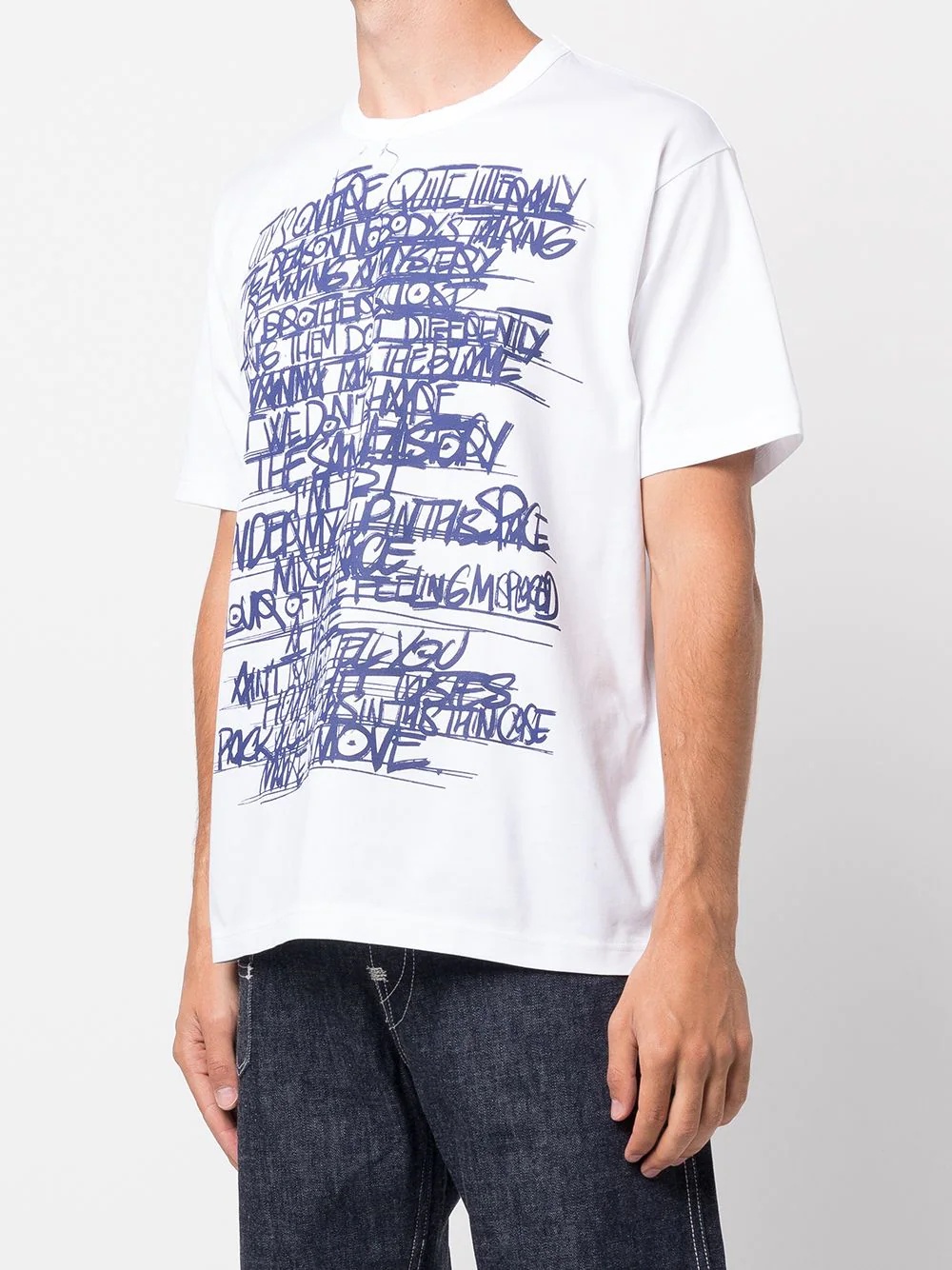 slogan-print cotton T-shirt - 3