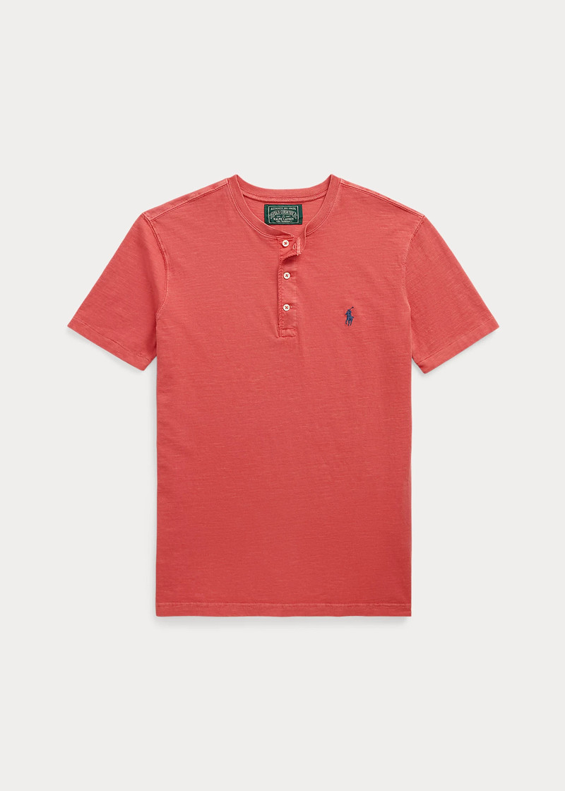 Slub Jersey Short-Sleeve Henley Shirt 1