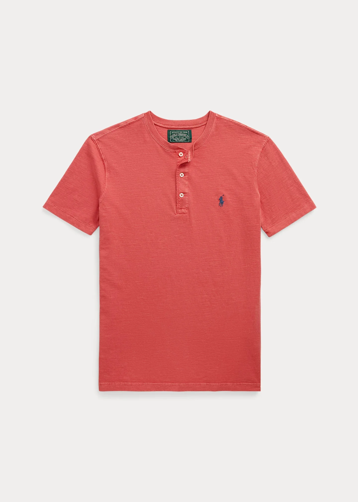 Slub Jersey Short-Sleeve Henley Shirt - 1