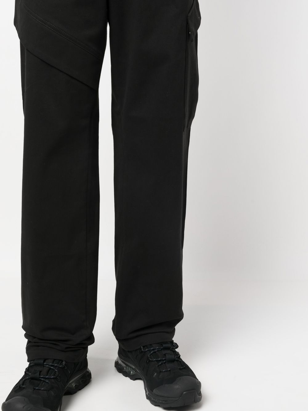 logo-patch straight-leg trousers - 5