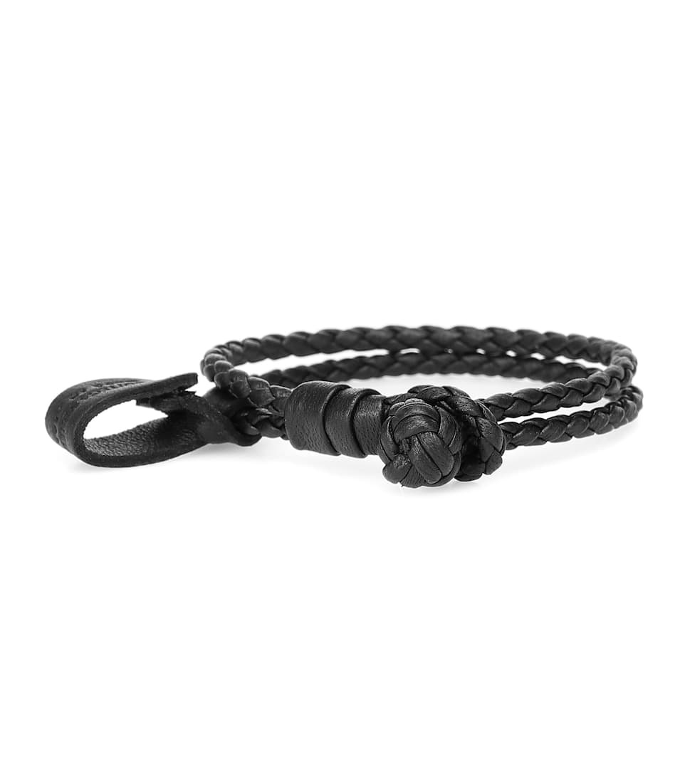 Knot intrecciato leather bracelet - 1