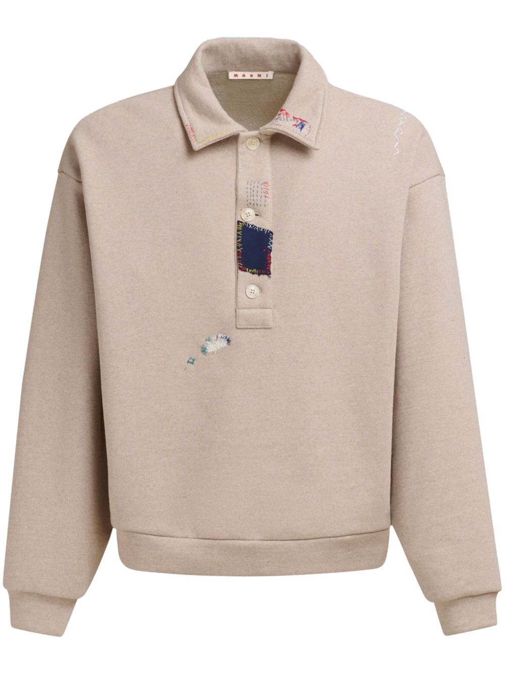 embroidered polo top - 1