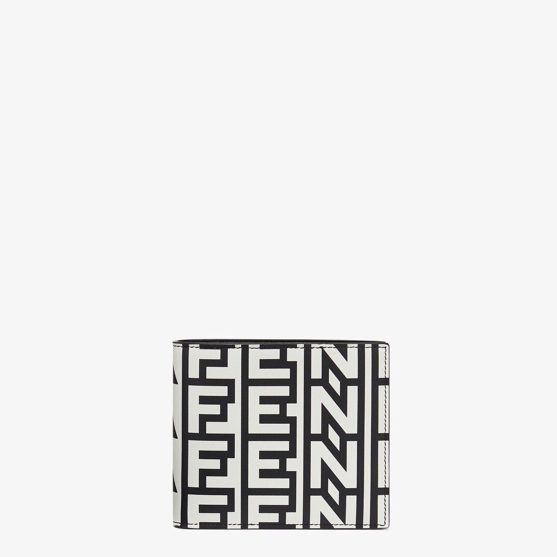 Wallet with eight interior card slots and two compartments for bills. Made of leather printed with t - 1