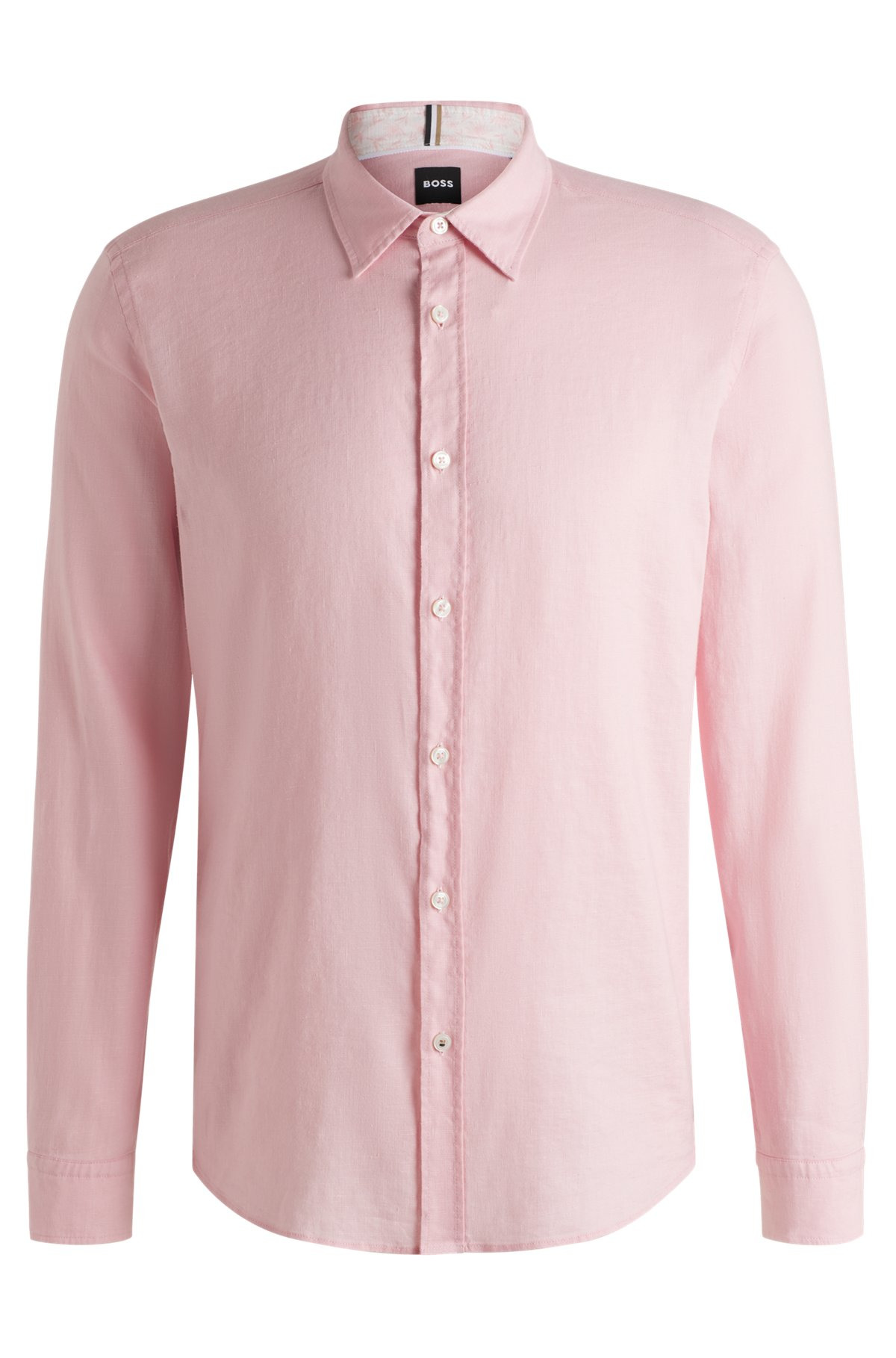SLIM-FIT SHIRT IN STRETCH LINEN - 1