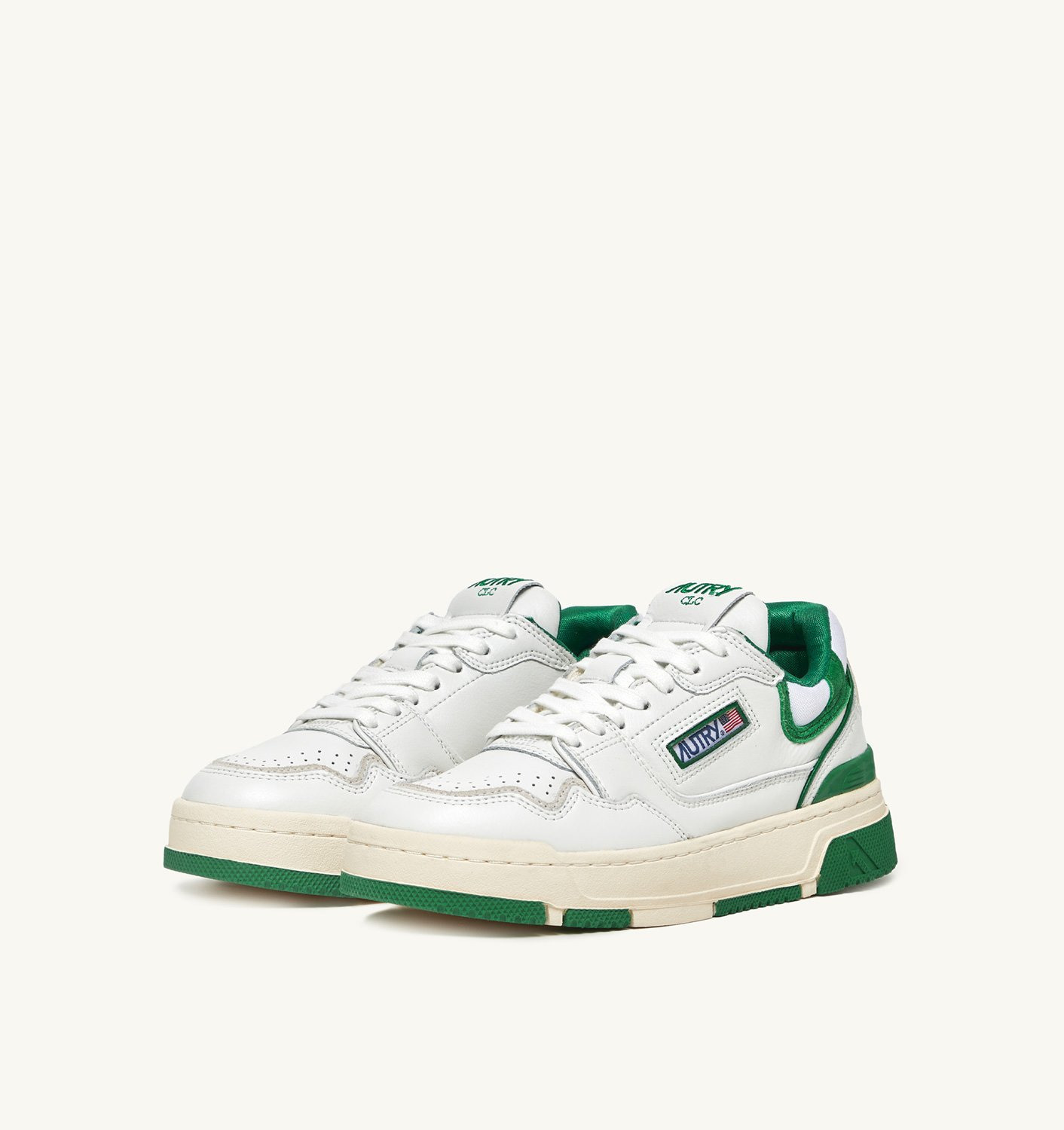 CLC LOW SNEAKERS IN WHITE LEATHER AND AMAZON SUEDE - 2