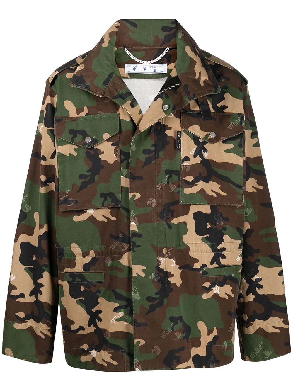 camouflage-print zip-up bomber jacket - 1