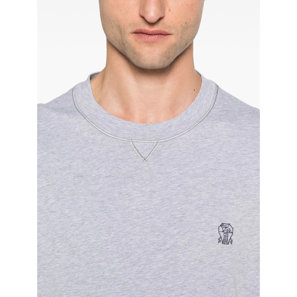 Brunello Cucinelli Grey T-Shirts & Vests - T-Shirts Men - 4