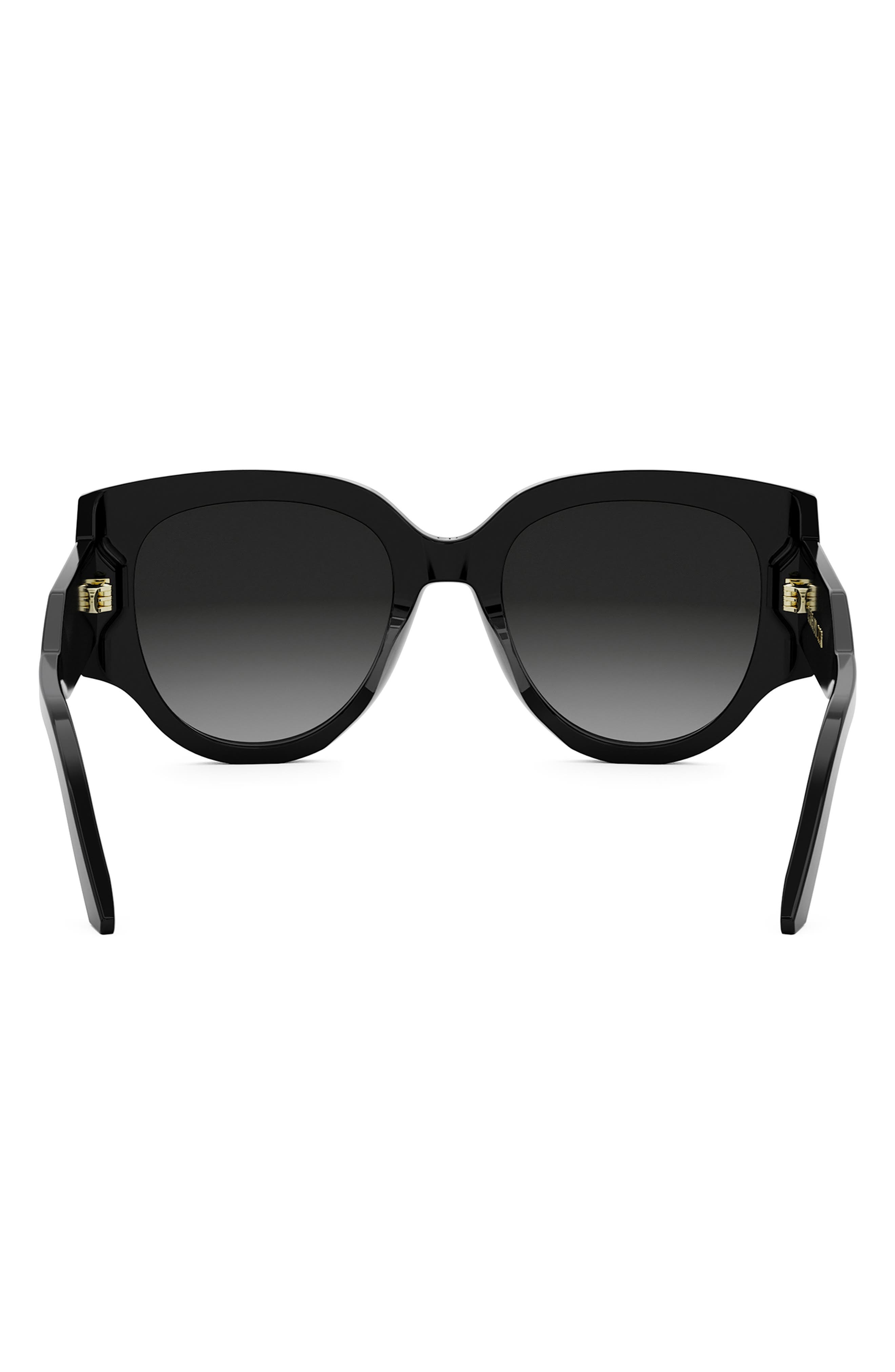 'DiorSignature R2I 53mm Butterfly Sunglasses in Shiny Black /Gradient Smoke at Nordstrom - 8