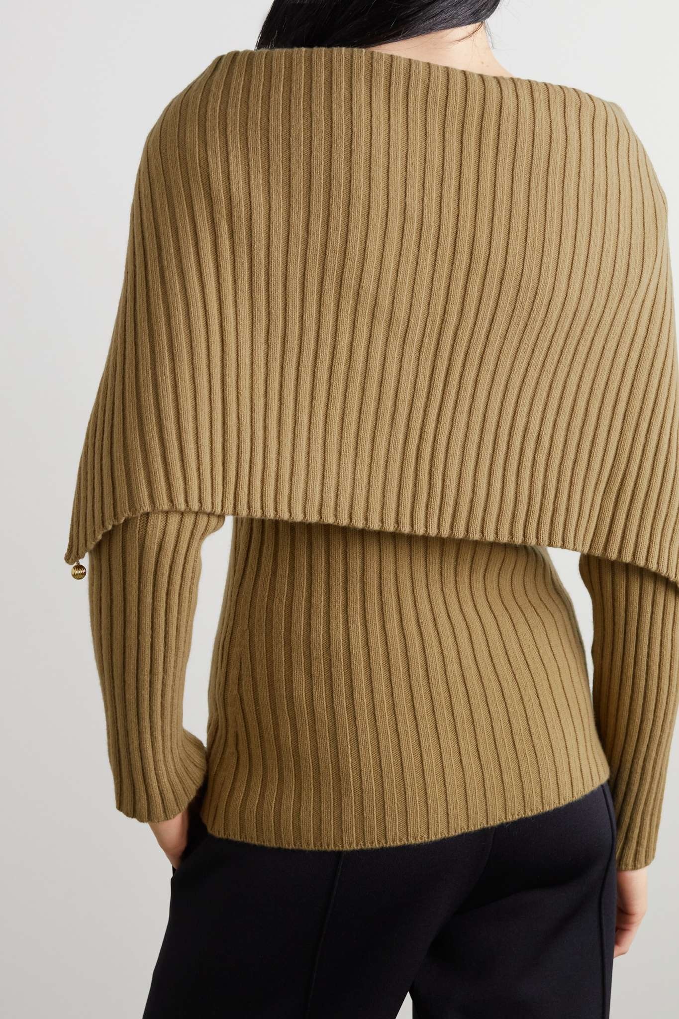 Ribbed wool and cashmere-blend sweater - 3