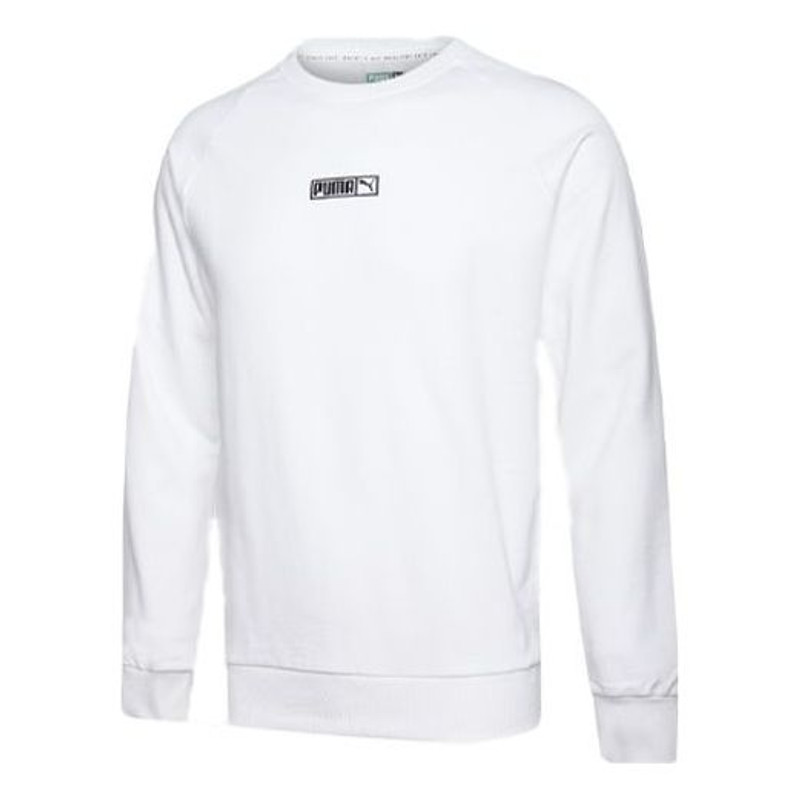 PUMA Sports Round Neck Pullover Couple Style White 597358-02 - 1