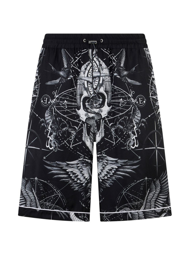 printed silk shorts 1