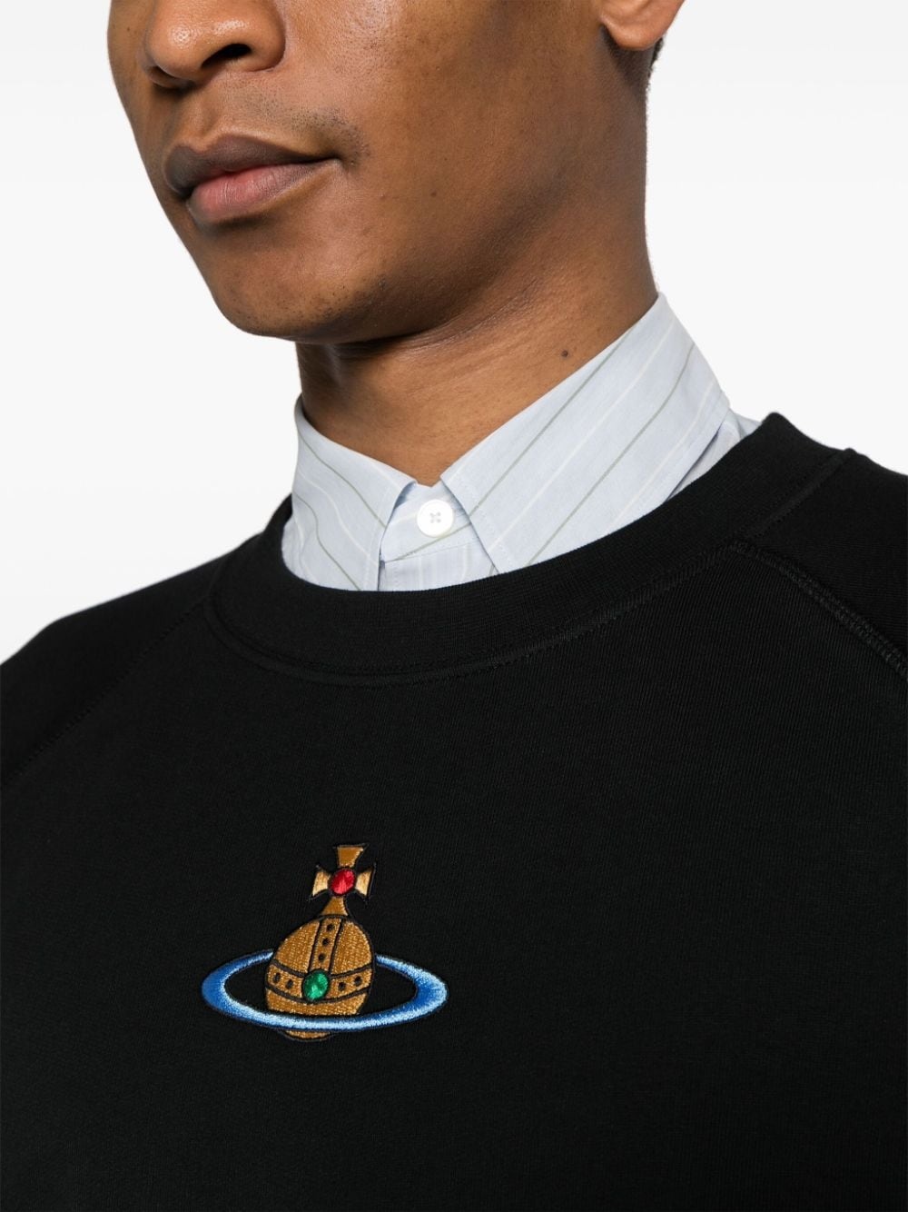 Orb-embroidered cotton sweatshirt - 6
