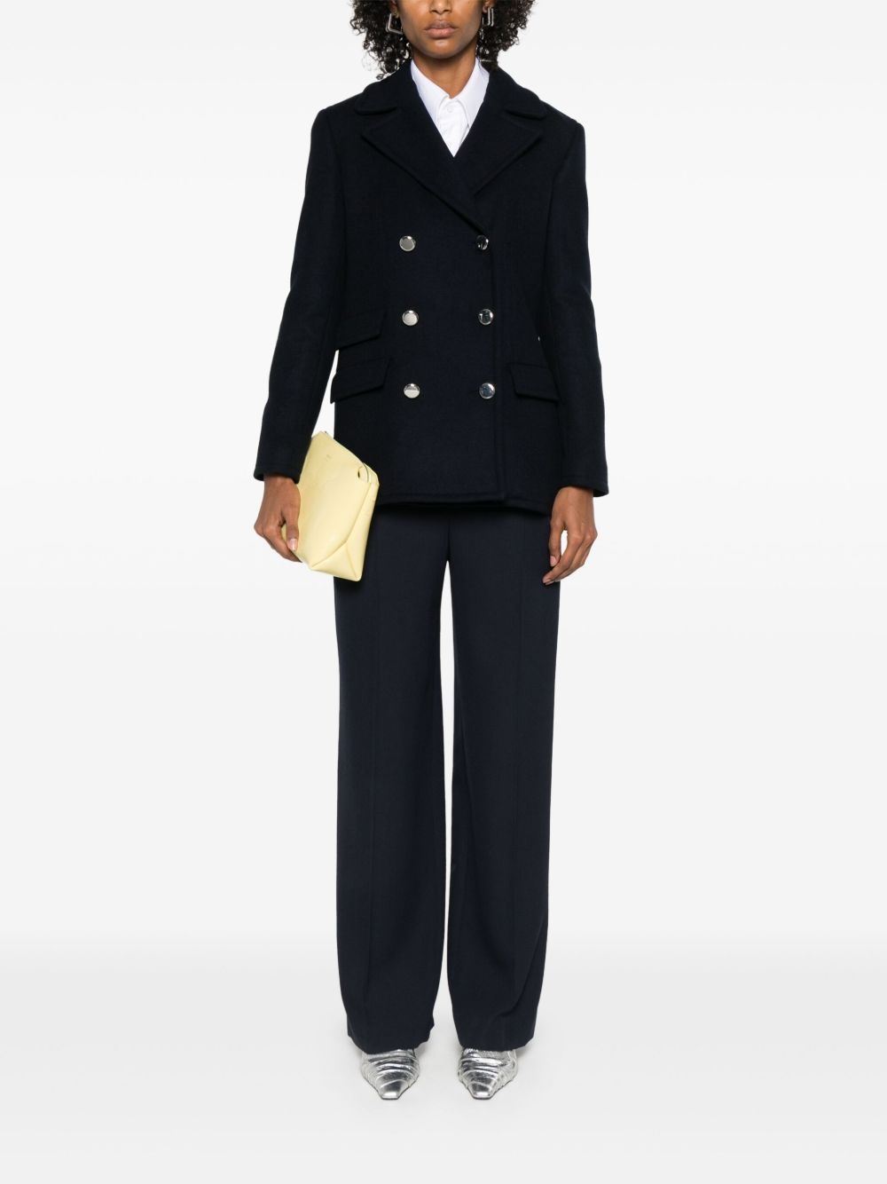 felted-finish peacoat - 2