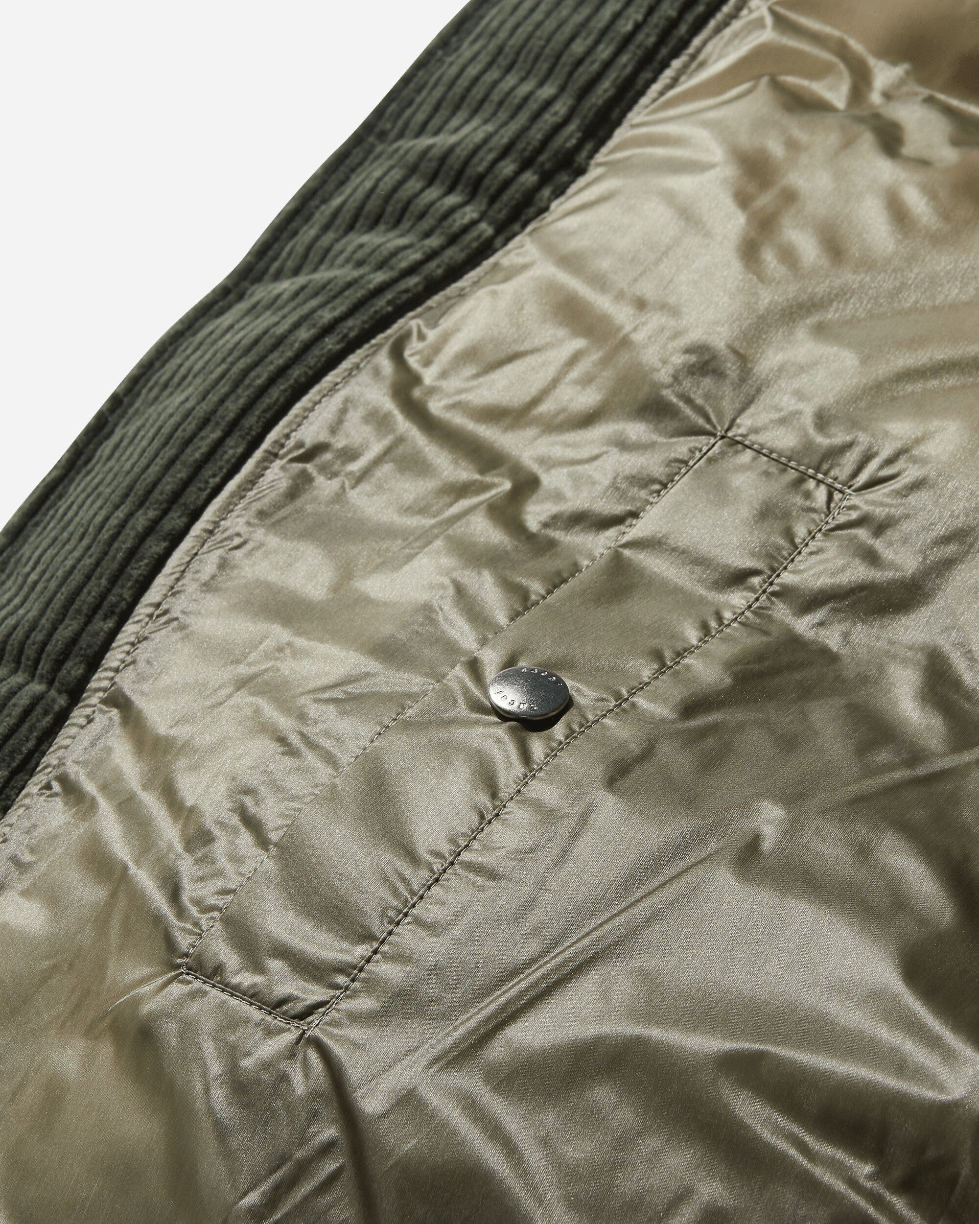 Gonz Multi Patch Corduroy Padded Vest Khaki - 5