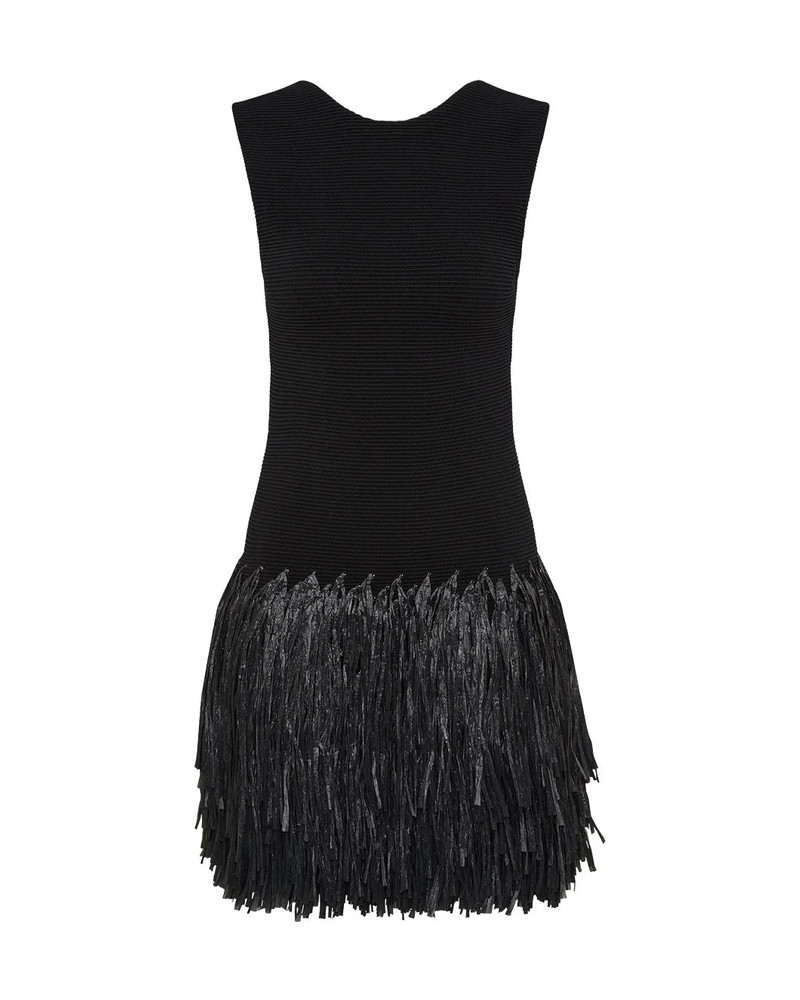 RUSHES RAFFIA KNIT MINI DRESS 1