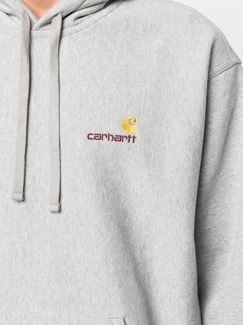 embroidered-logo cotton hoodie - 5