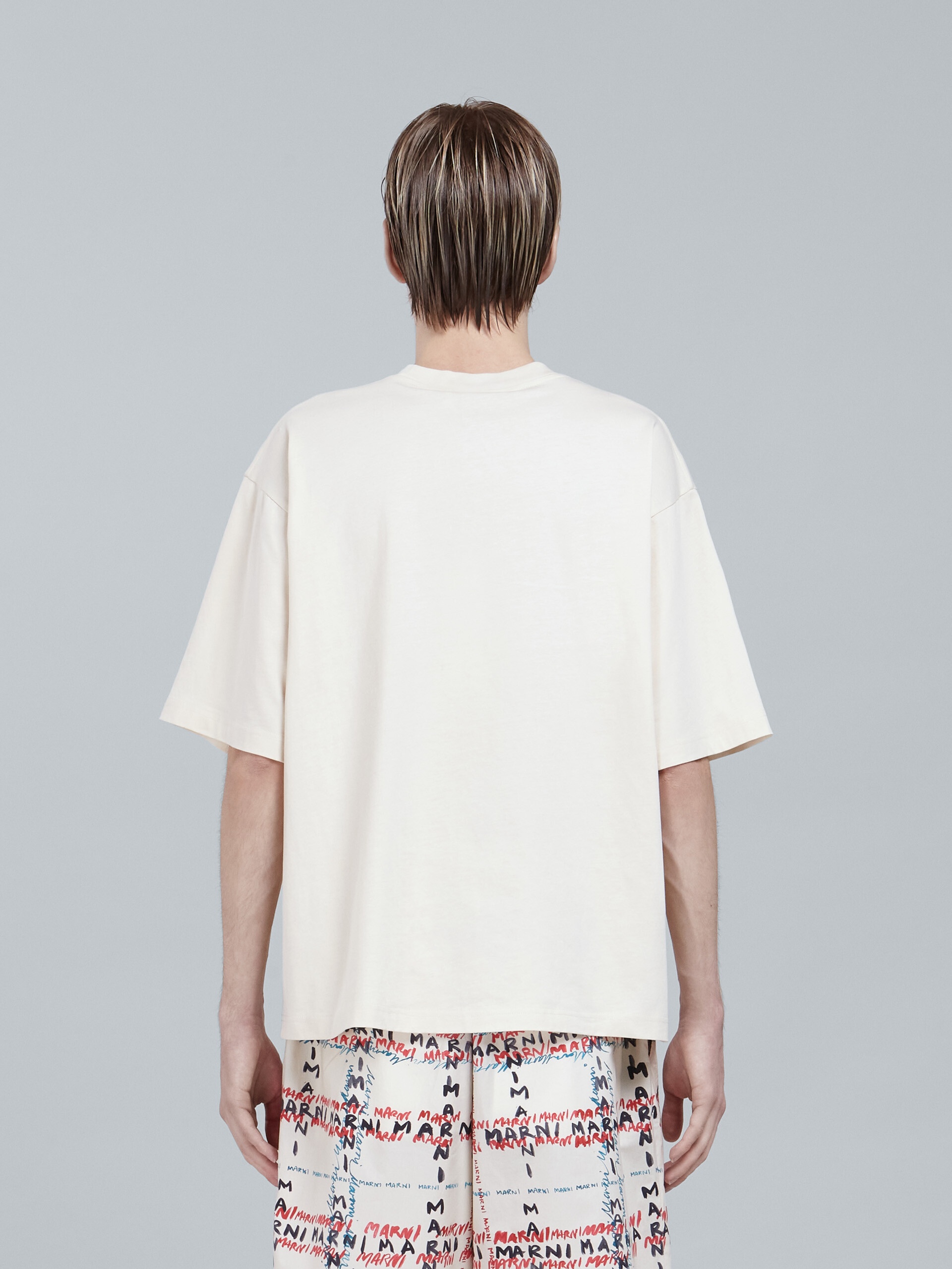 BEIGE BIO COTTON JERSEY T-SHIRT - 3