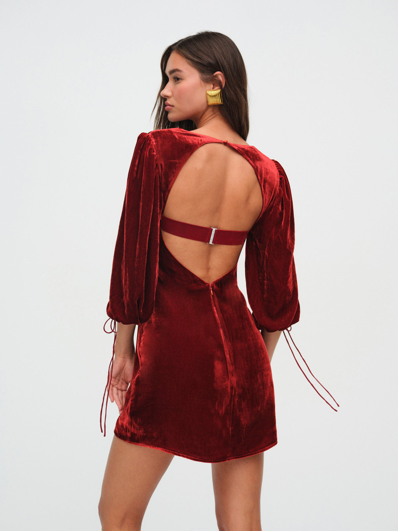 For Love & Lemons Nadine Velvet Mini Dress outlook