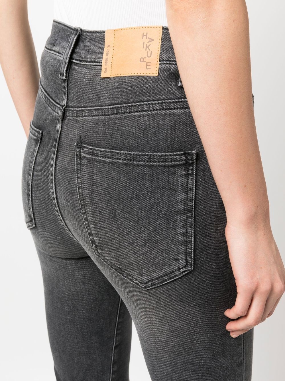 stonewashed slim-cut jeans - 5