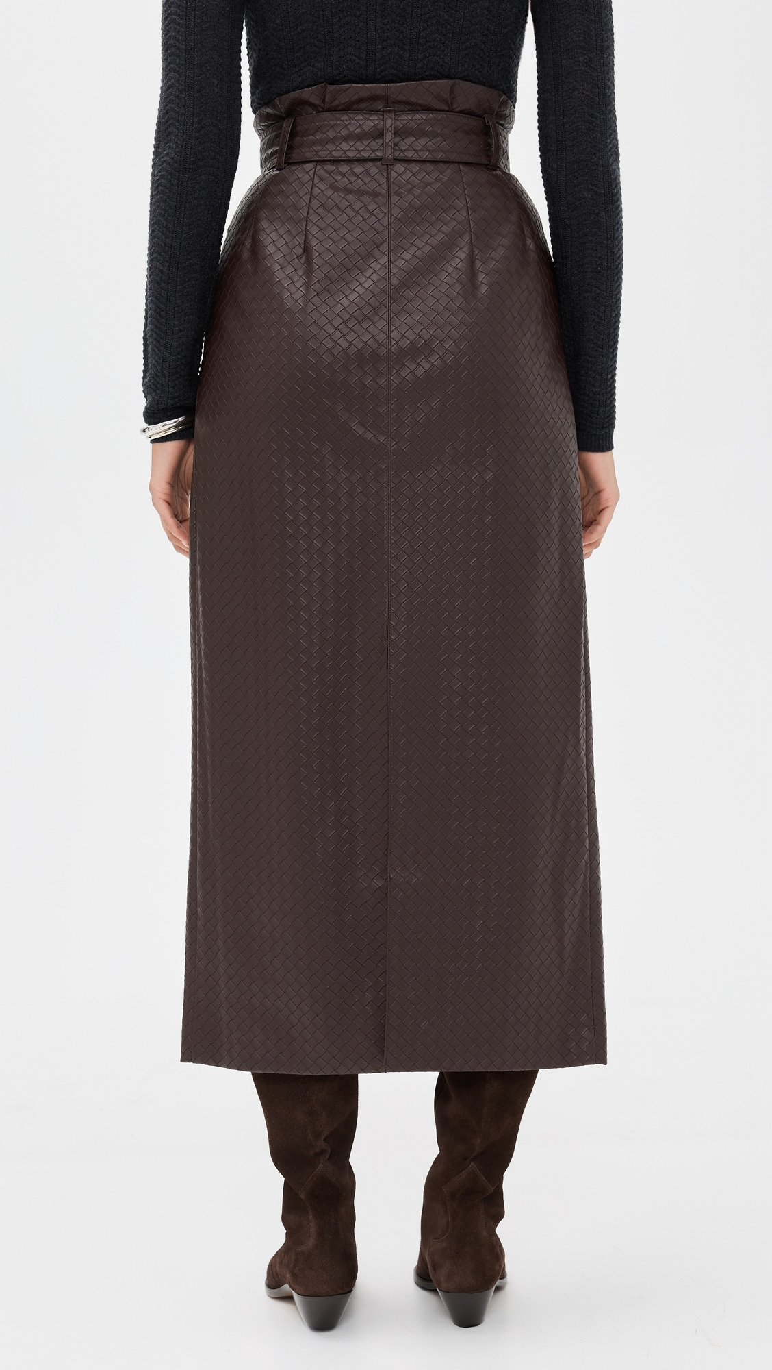 Midi Paper Waist Skirt - 2