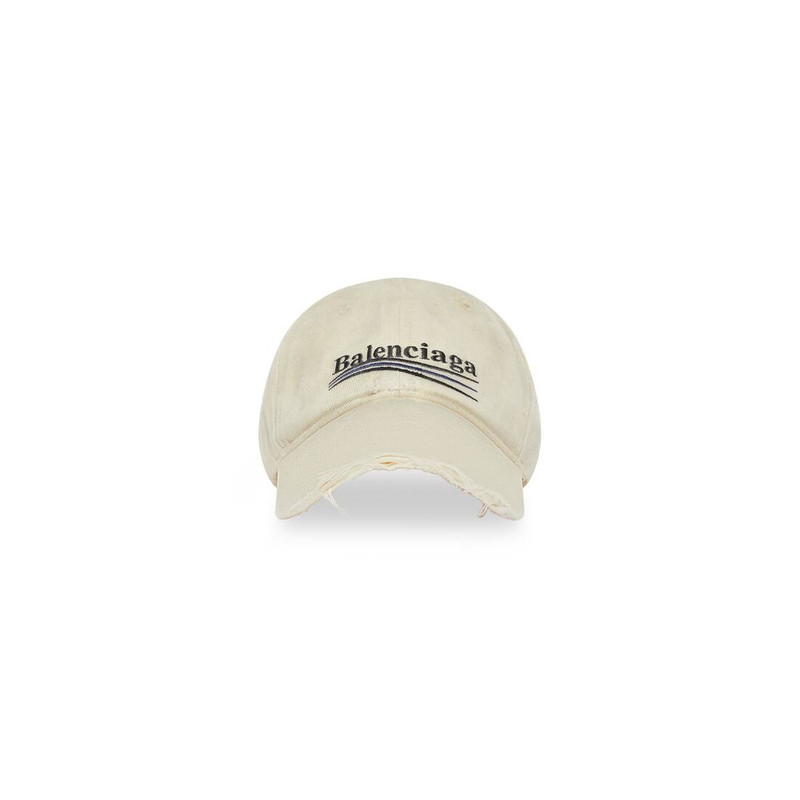 Women's Political Campaign Destroyed Cap in Beige 1