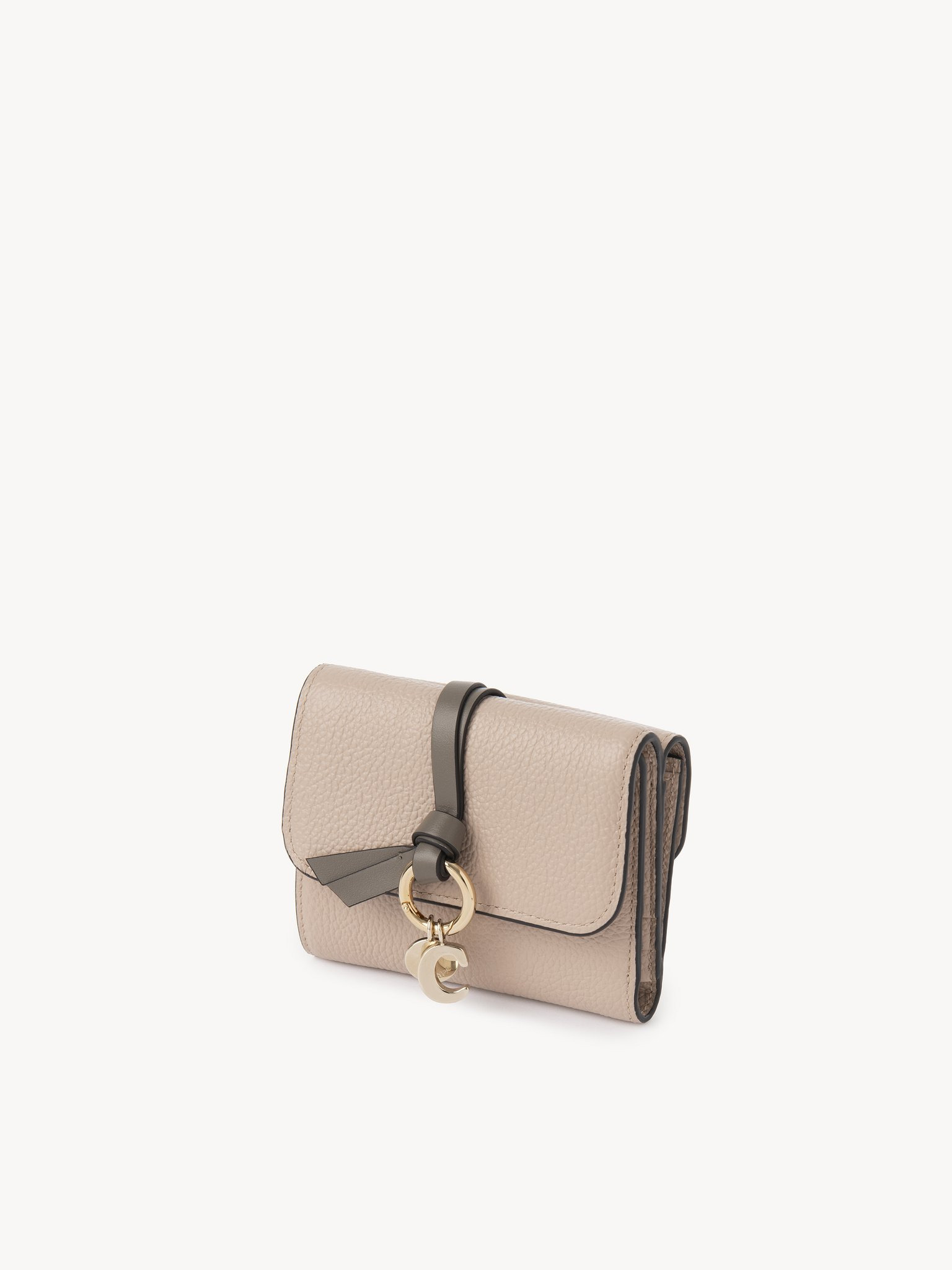 SMALL ALPHABET TRI-FOLD IN GRAINED LEATHER - 2