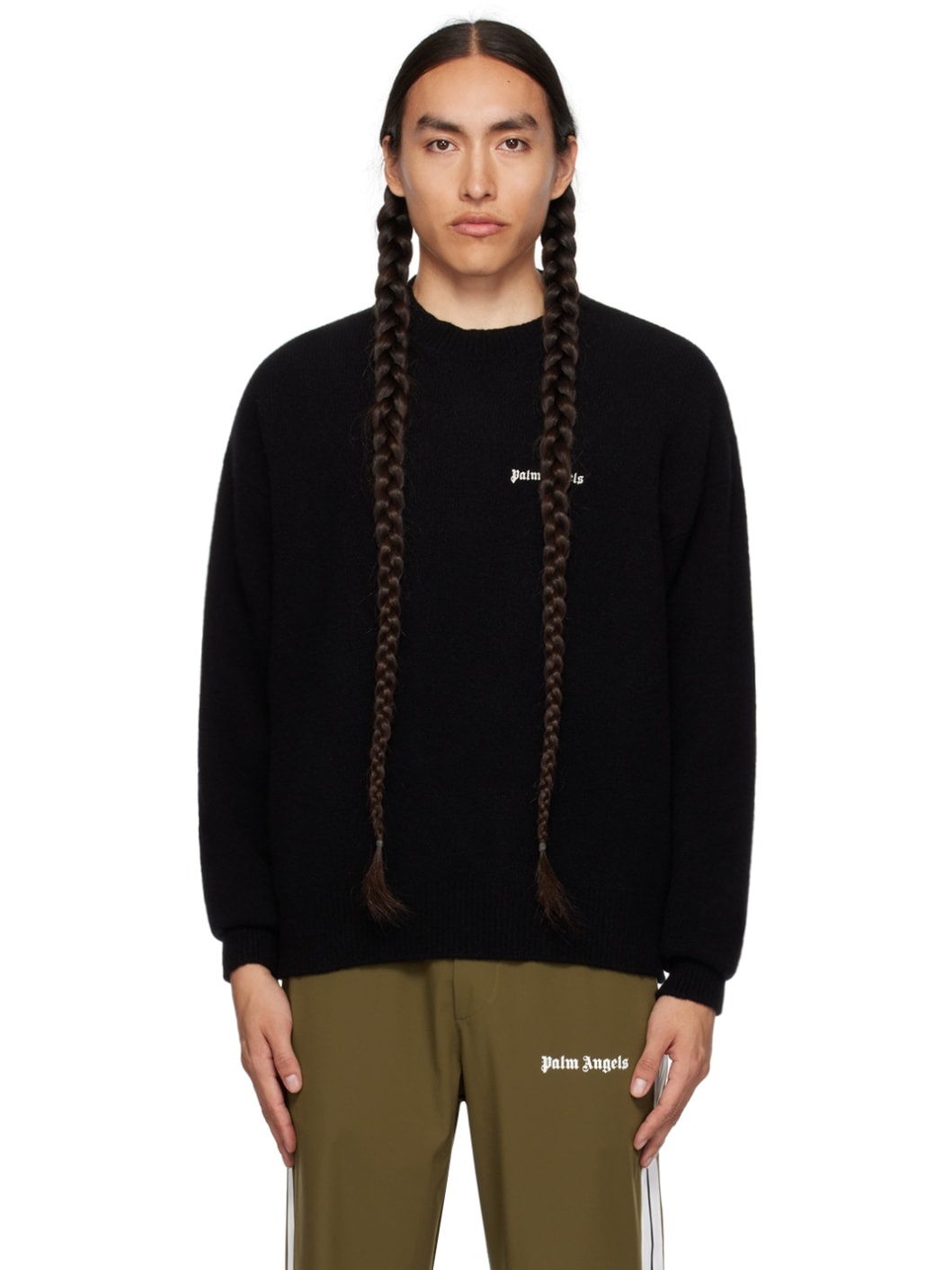 Black Embroidered Sweater - 1