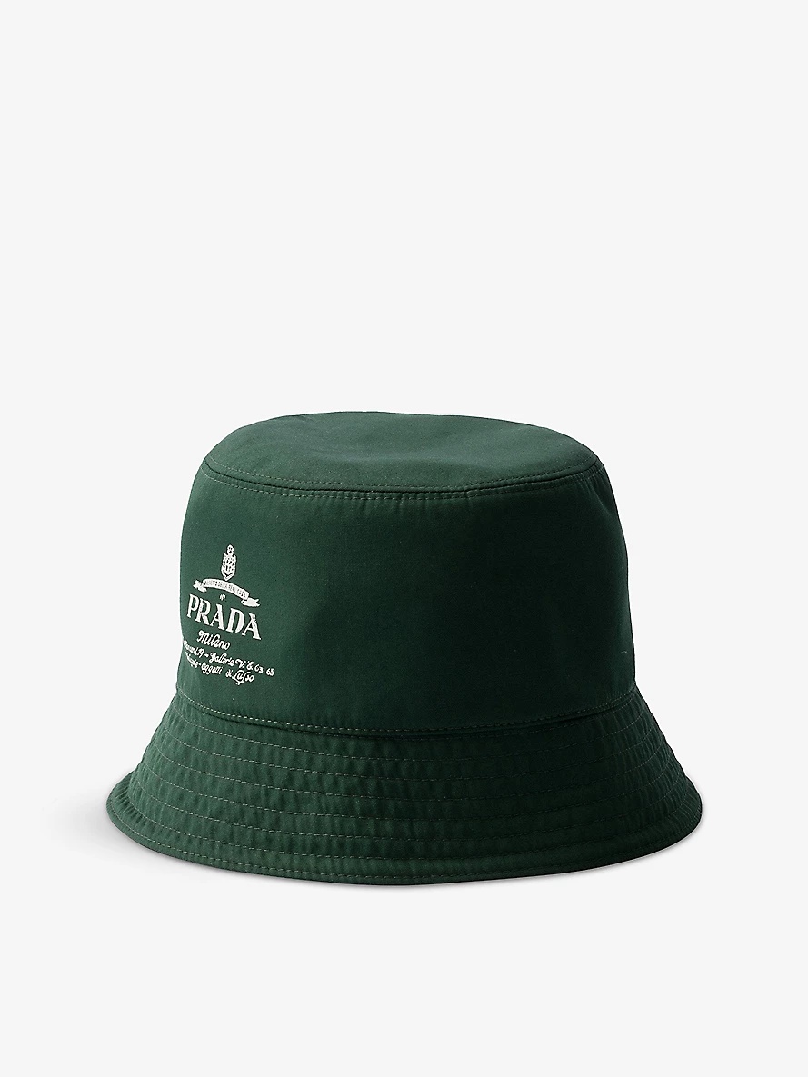 Branded cotton bucket hat - 1