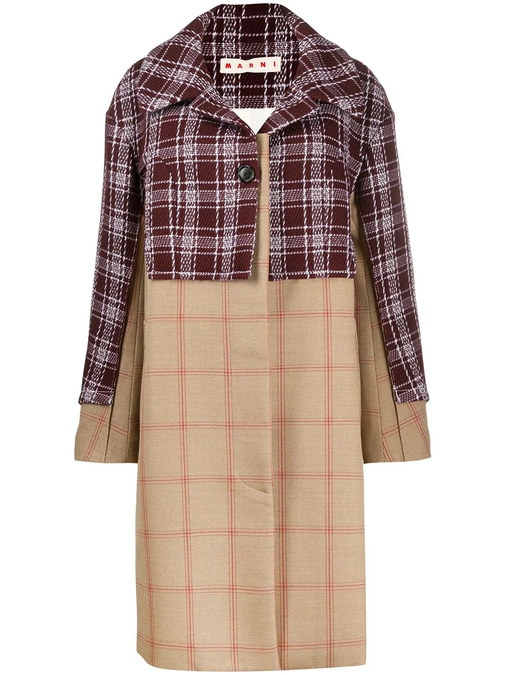 oversized check coat - 1