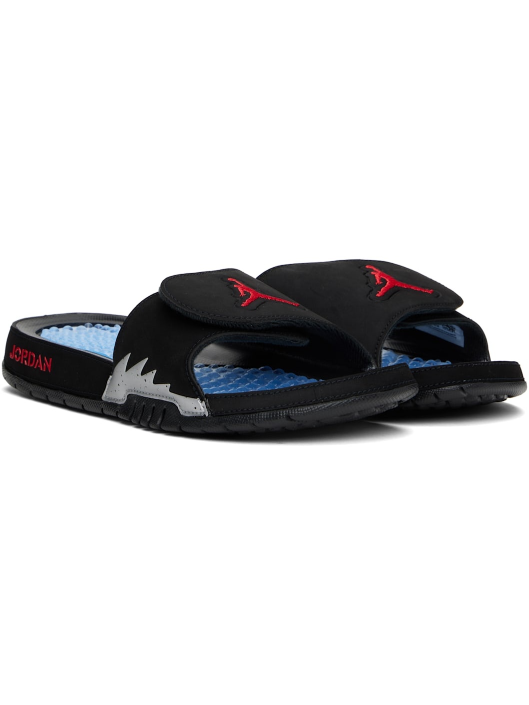 Black Hydro 5 Retro Pool Slides - 4