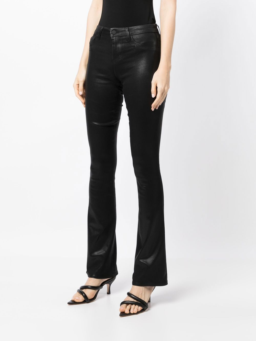 Selma boot-cut waxed jeans - 3