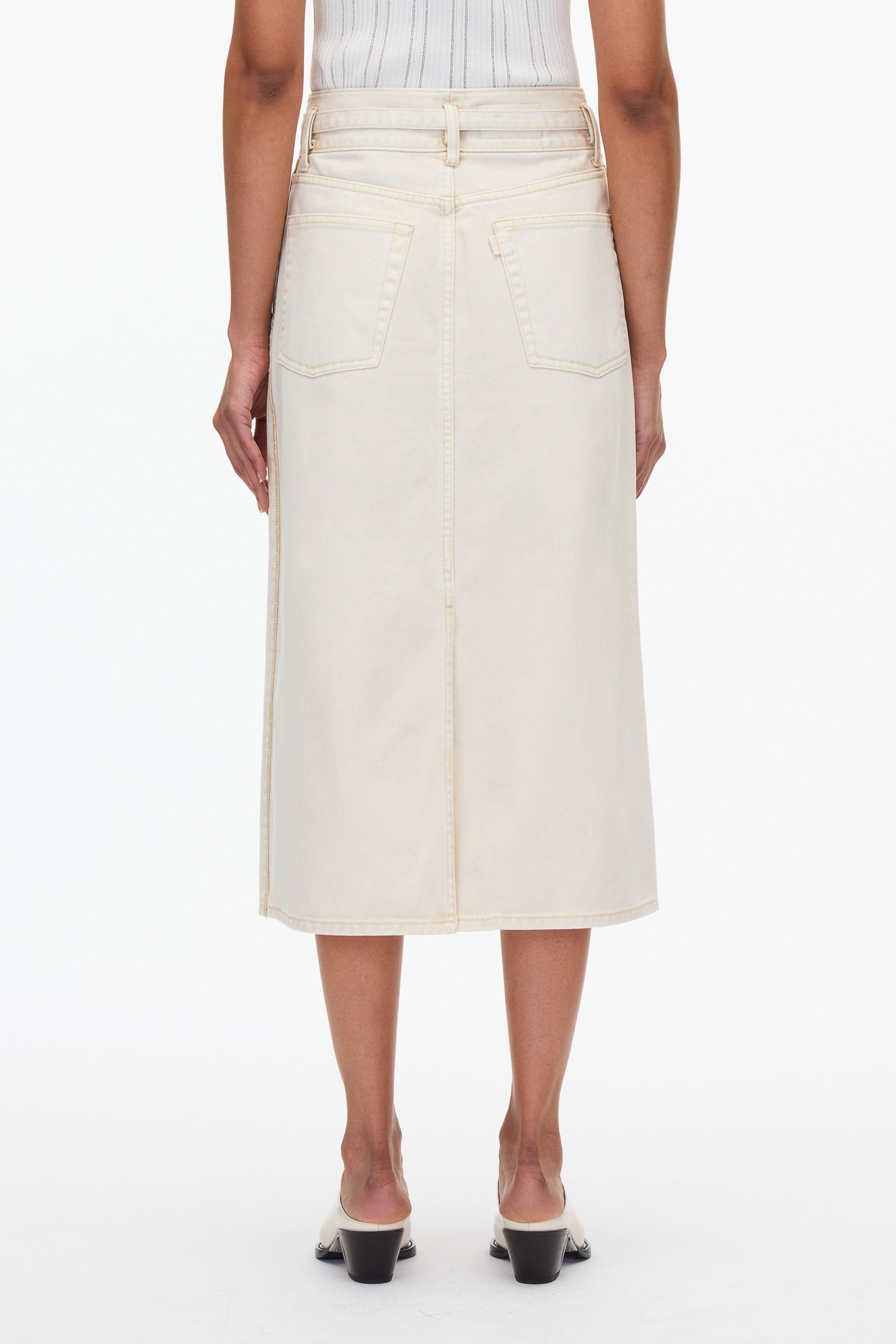 Denim A-Line Skirt - 4