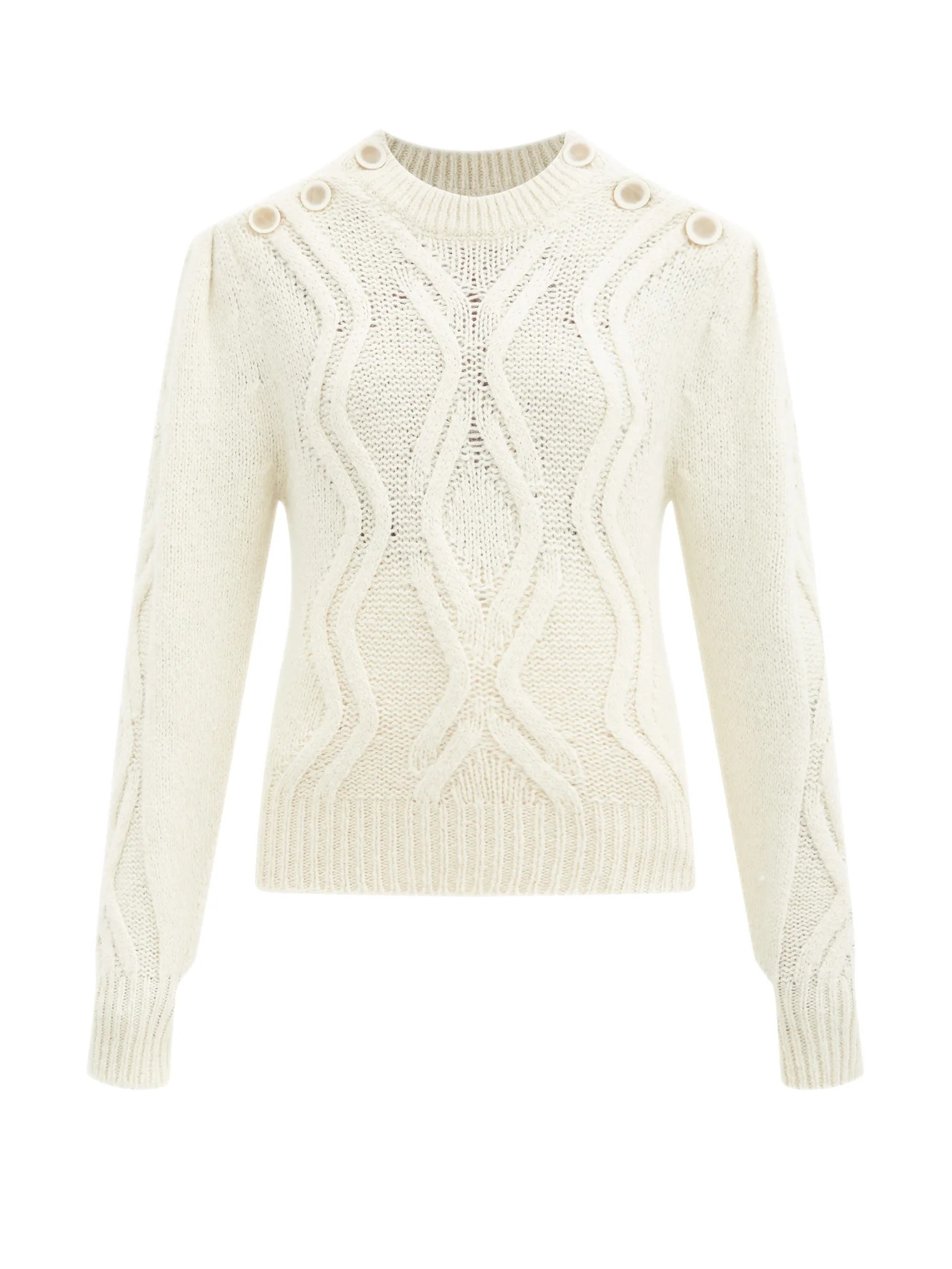 Devlyn cable-knit alpaca-blend sweater - 1