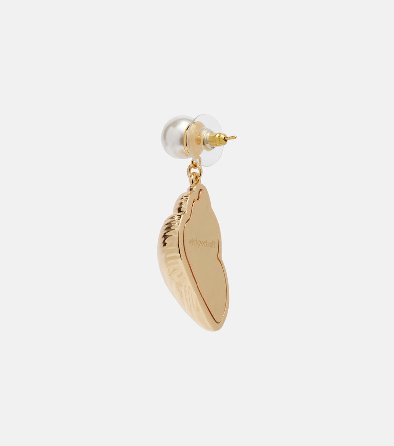 Faux pearl-embellished drop earrings 5