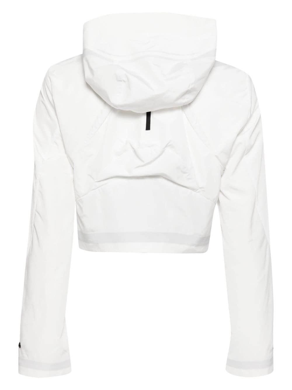 hooded cropped shell jacket - 2