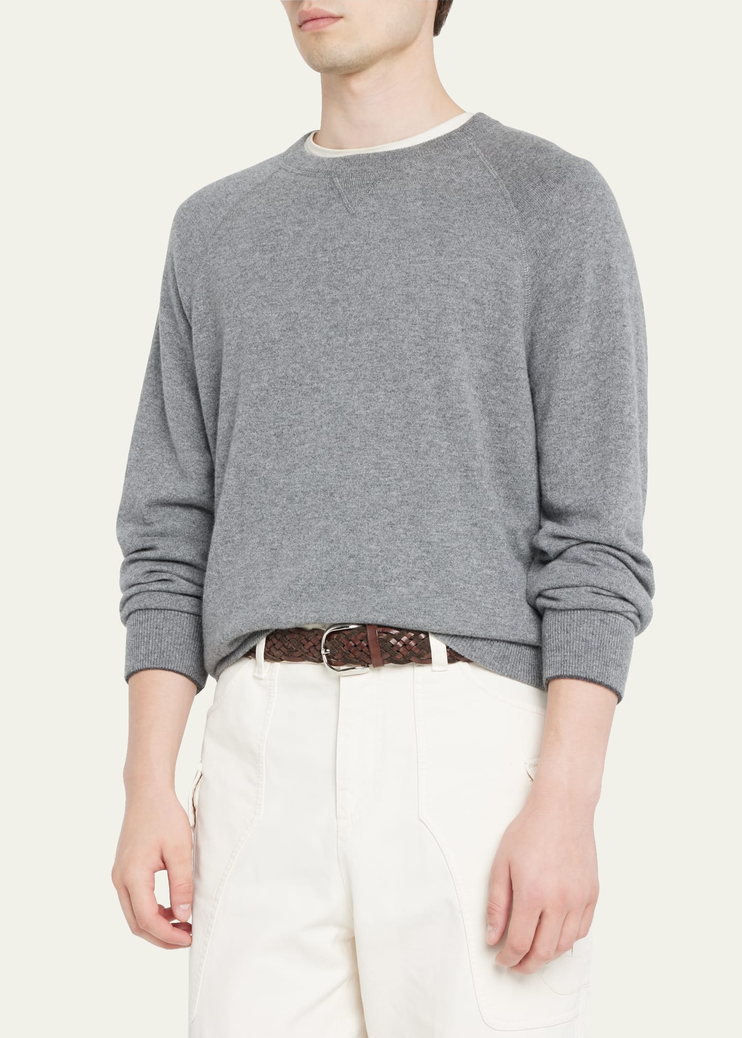 Men's Cashmere Crewneck Sweater - 4