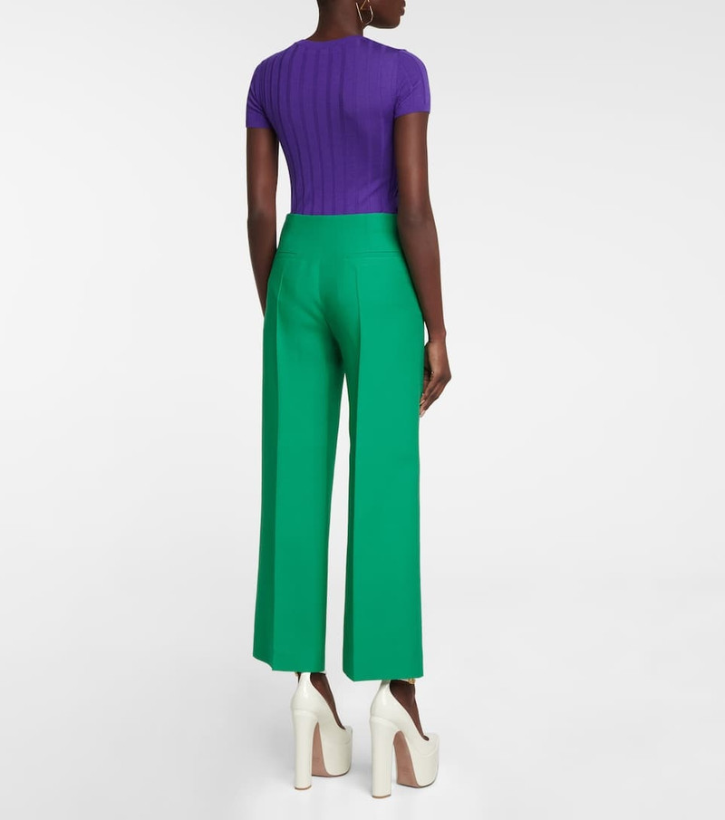 High-rise wide-leg cady pants 3