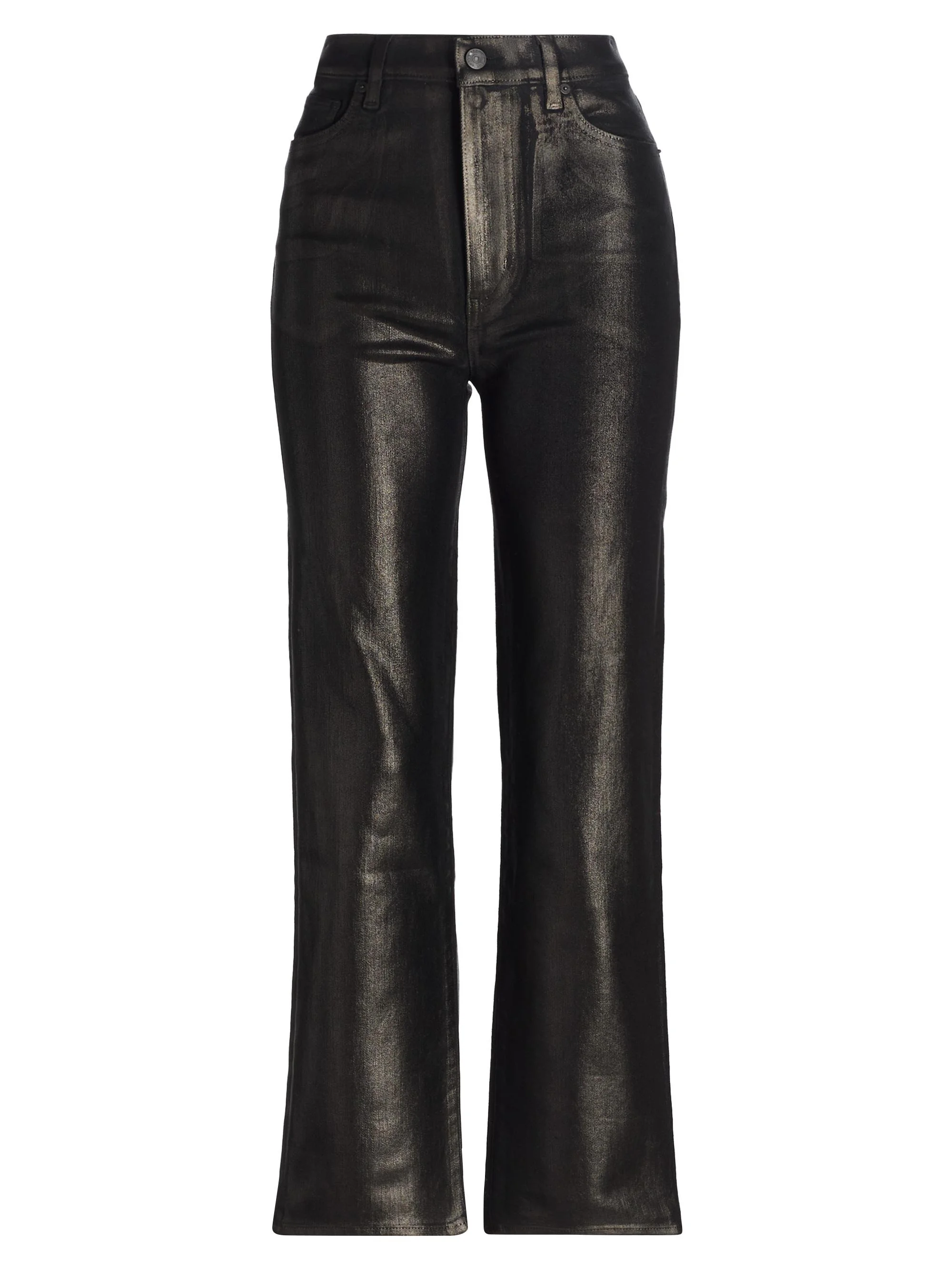 Women's Le Sleek Straight Faux Leather Pants - Mood Ring Coated - 1