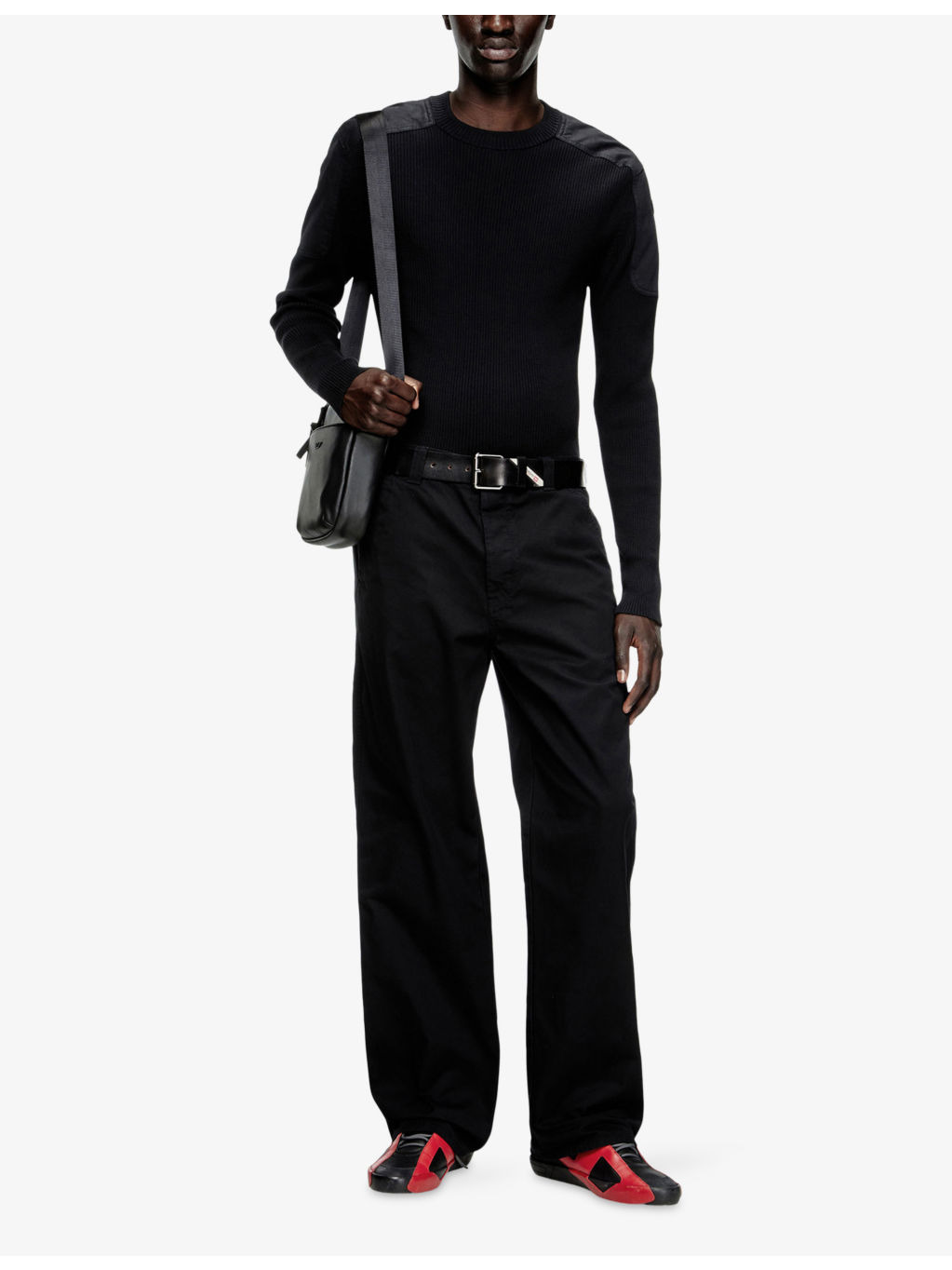 K-Martin Contrast-Panel Cotton-Knit Jumper - 2