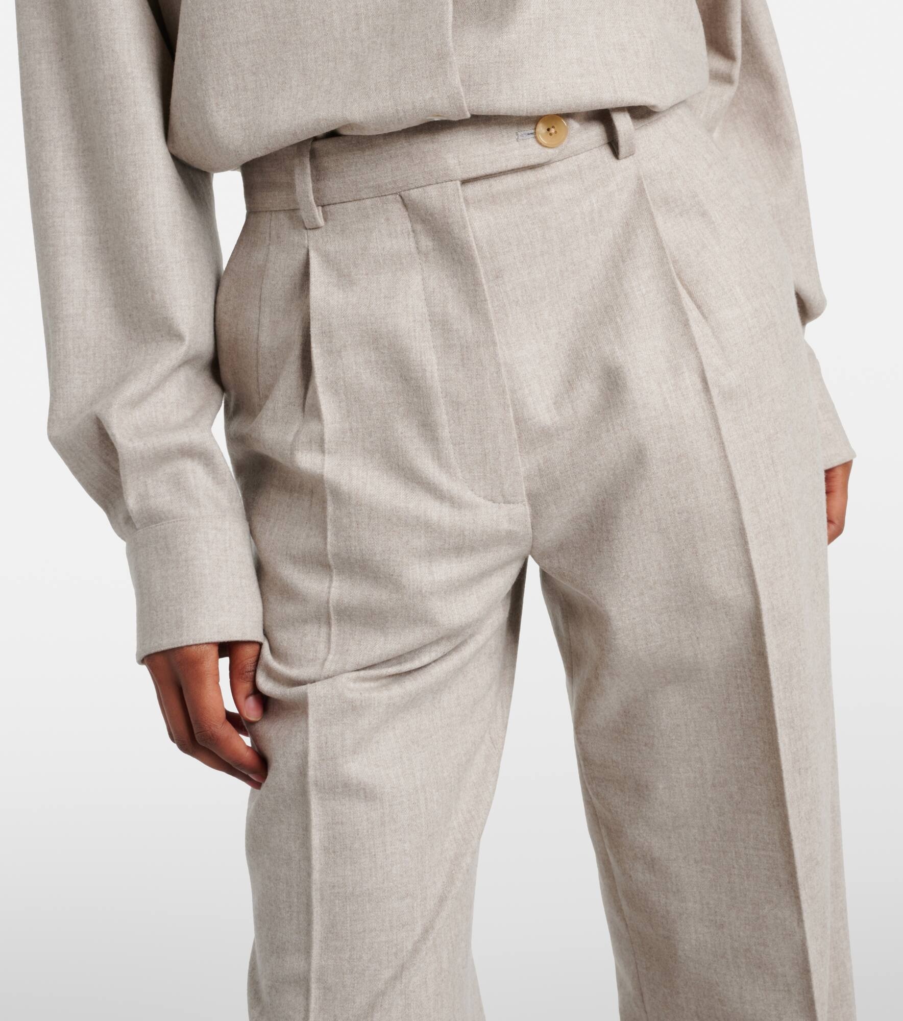 Norbert wool and cashmere straight pants - 4