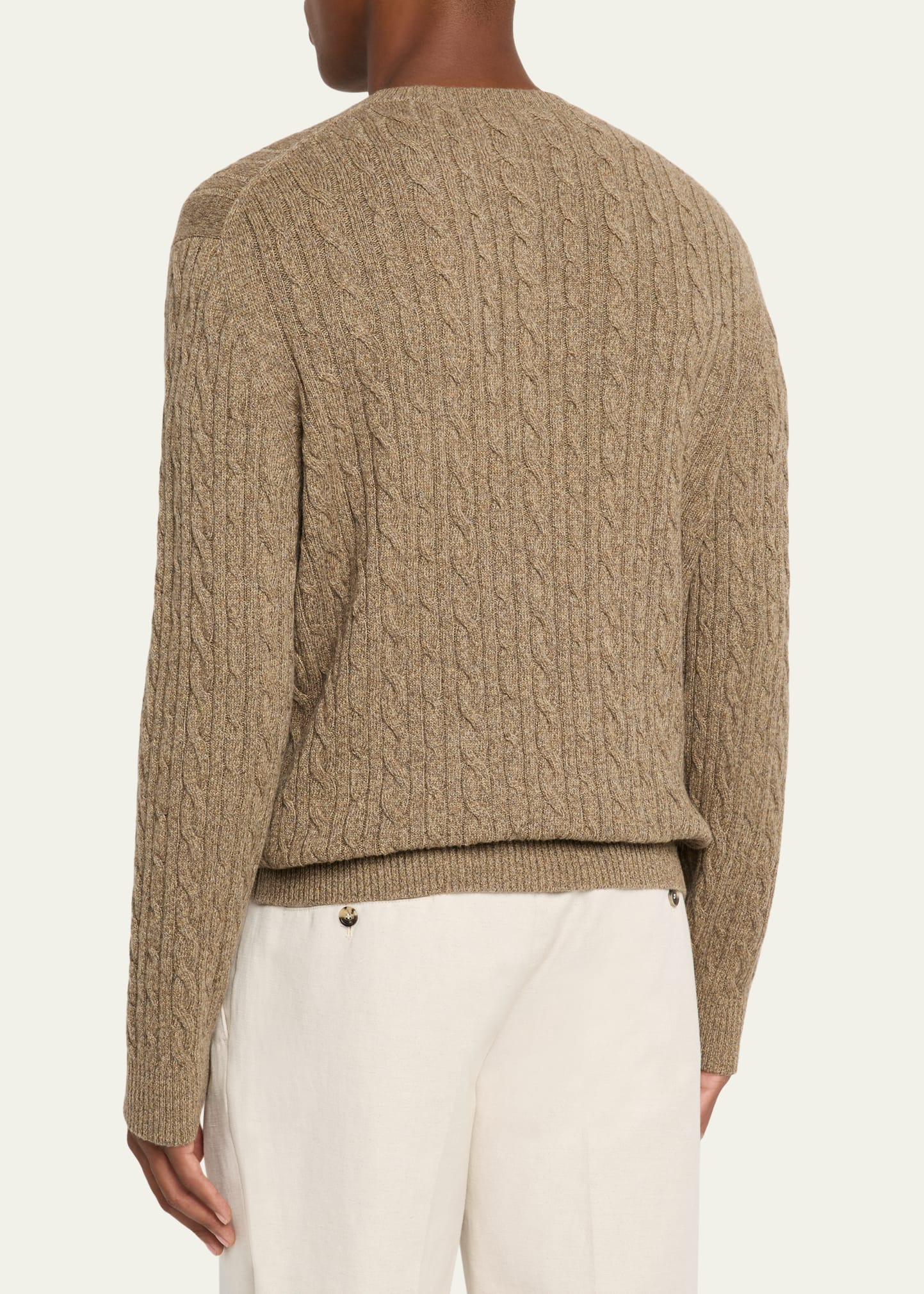 Men's Treccia Baby Cashmere Crewneck Sweater - 3